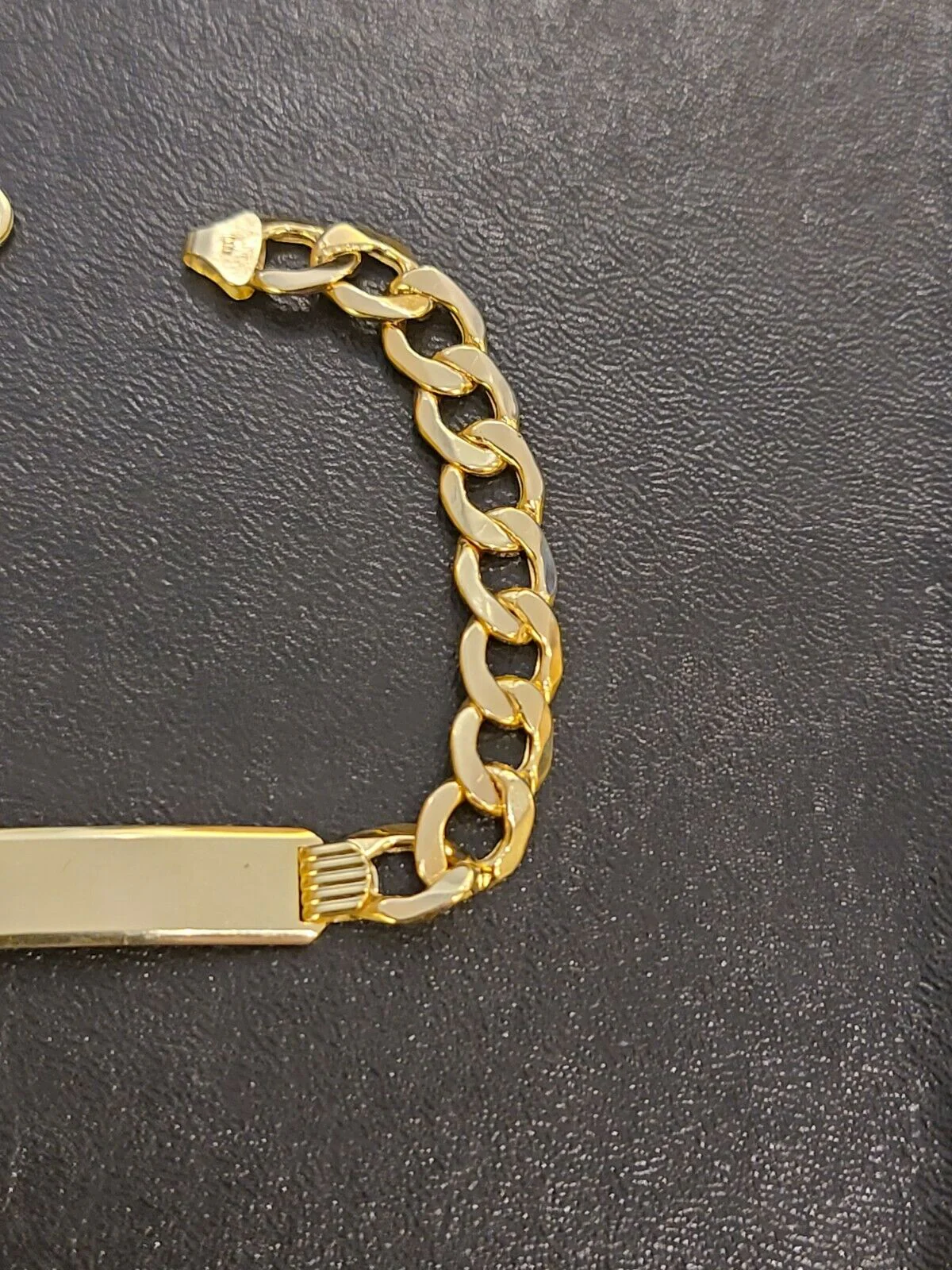 Men's 10K Gold Cuban Link Bracelet ID 8mm 9"  Lobster Lock REAL 10KT - Image 8