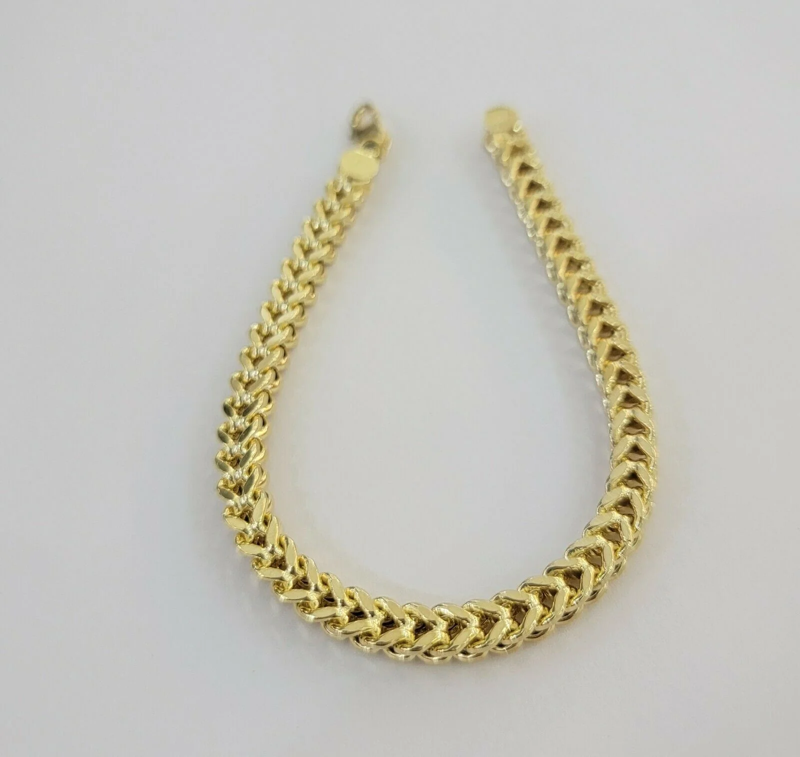 Men's 10k Gold Franco Bracelet 8" 6mm 10kt Yellow Gold Authentic 10kt MEN STRONG - Image 3