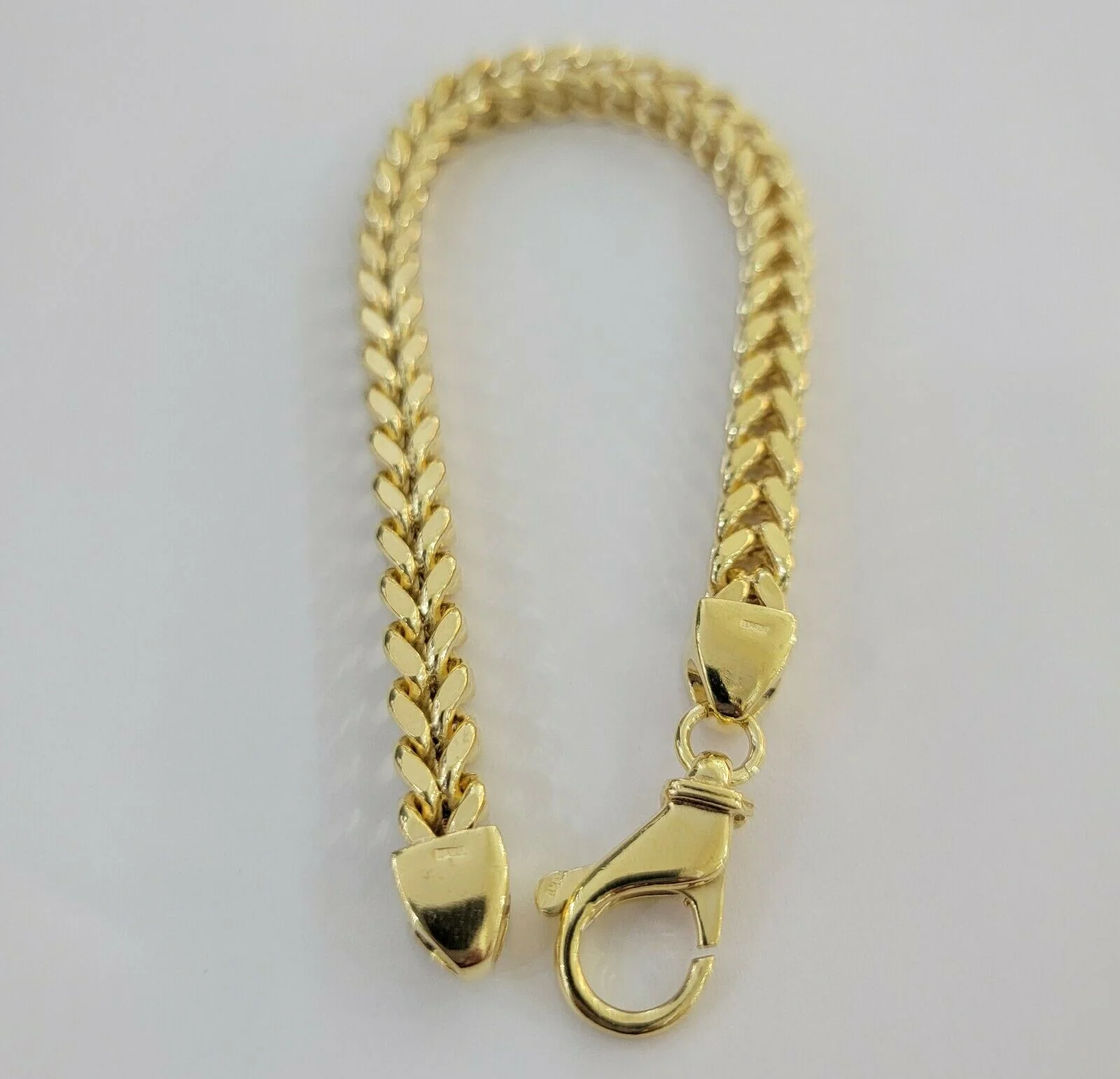 Men's 10k Gold Franco Bracelet 9" 7mm 10kt Yellow Gold Authentic 10kt MEN STRONG - Image 6