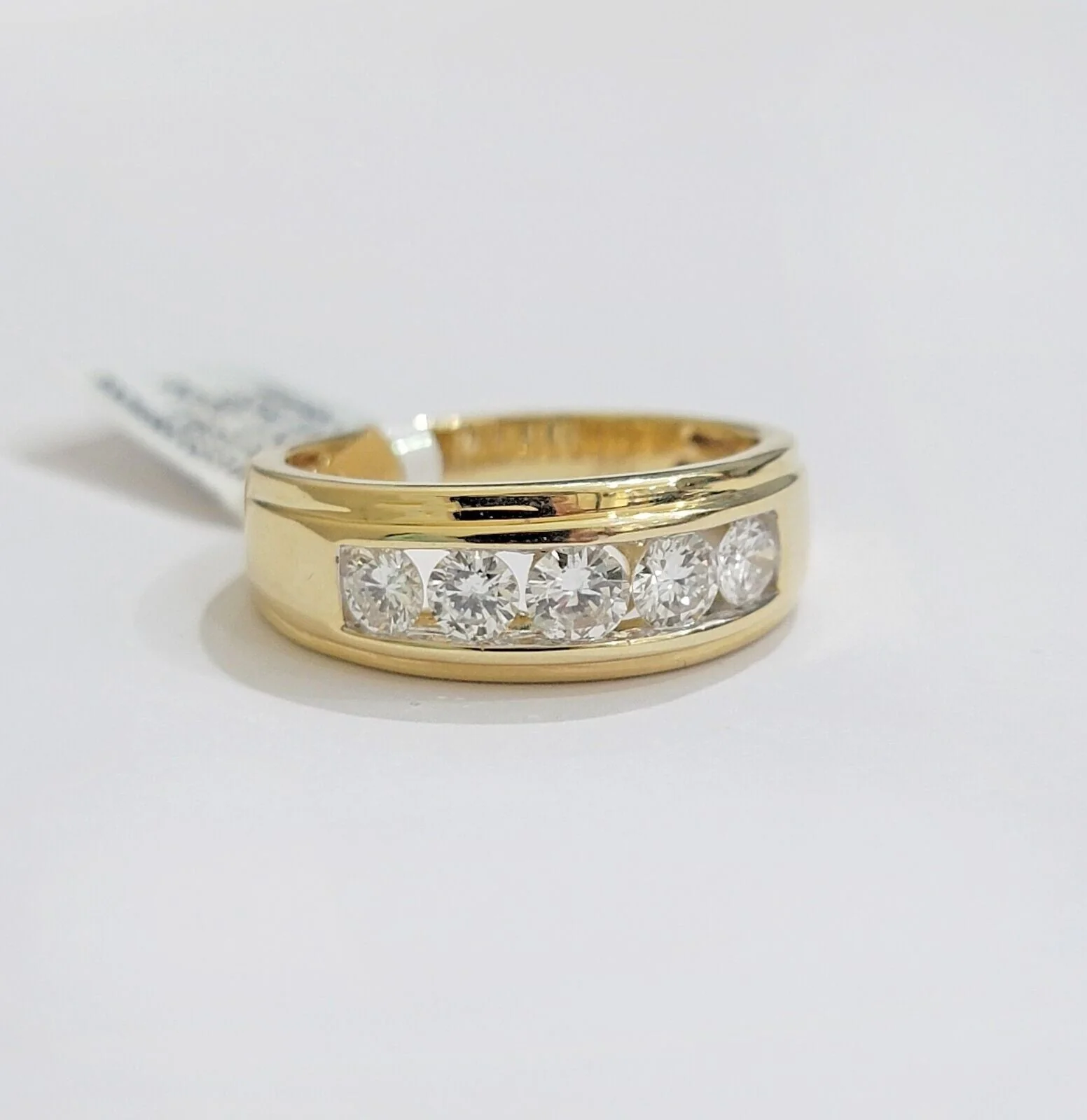 Mens 14k Gold Diamond Band Engagement Wedding Ring 1CT Natural Diamond Solid 10k - Image 2