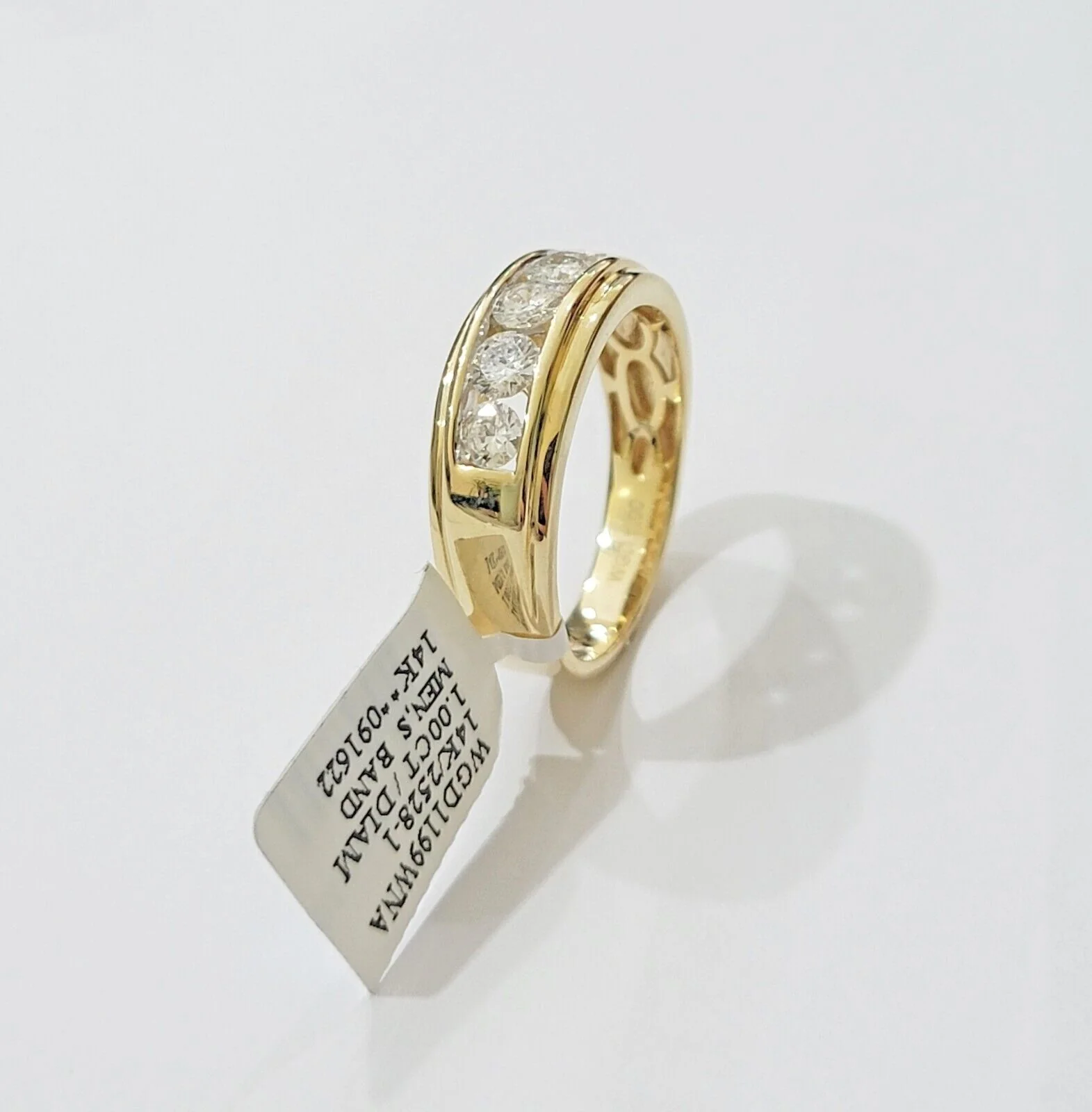 Mens 14k Yellow Gold 1CT Diamond Ring Band Natural Wedding Band, Valentine Sale Ring Sizes 6,7,8,9,10,11 & 12 - Image 6