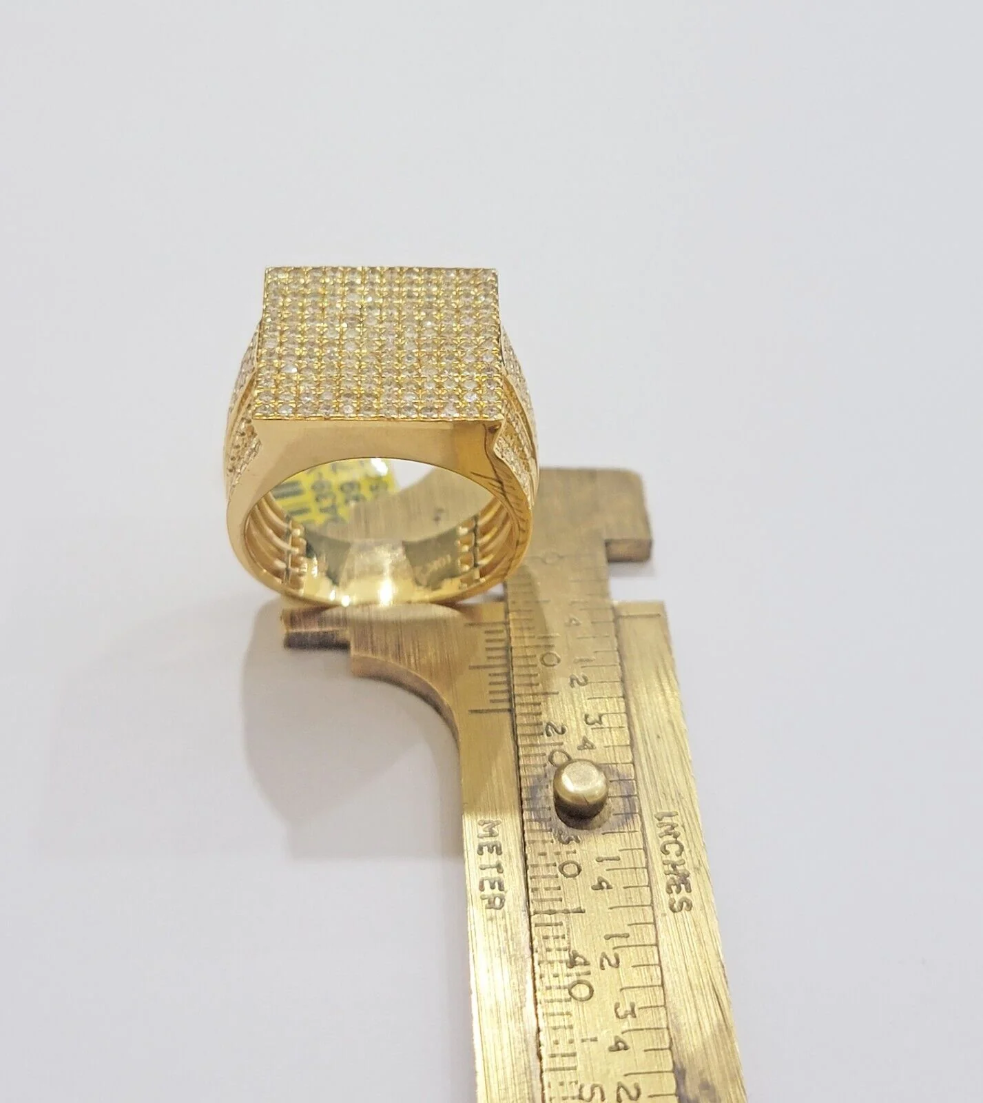 Mens diamond ring 10k yellow gold 2.05 Ct diamonds 10kt dark yellow gold Band All Sizes - Image 4