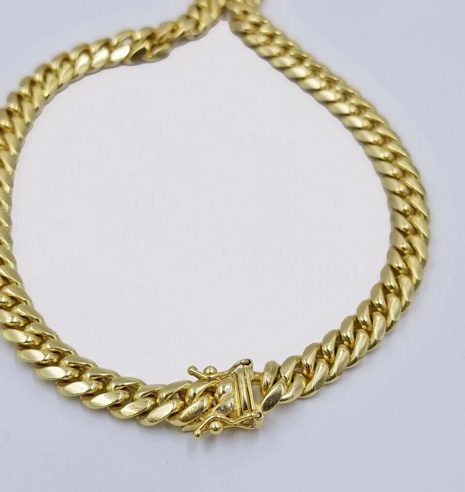 Mens REAL 10k Gold Miami Cuban Bracelet 7.5" 6mm 10 kt Yellow Gold Strong Links - Image 4