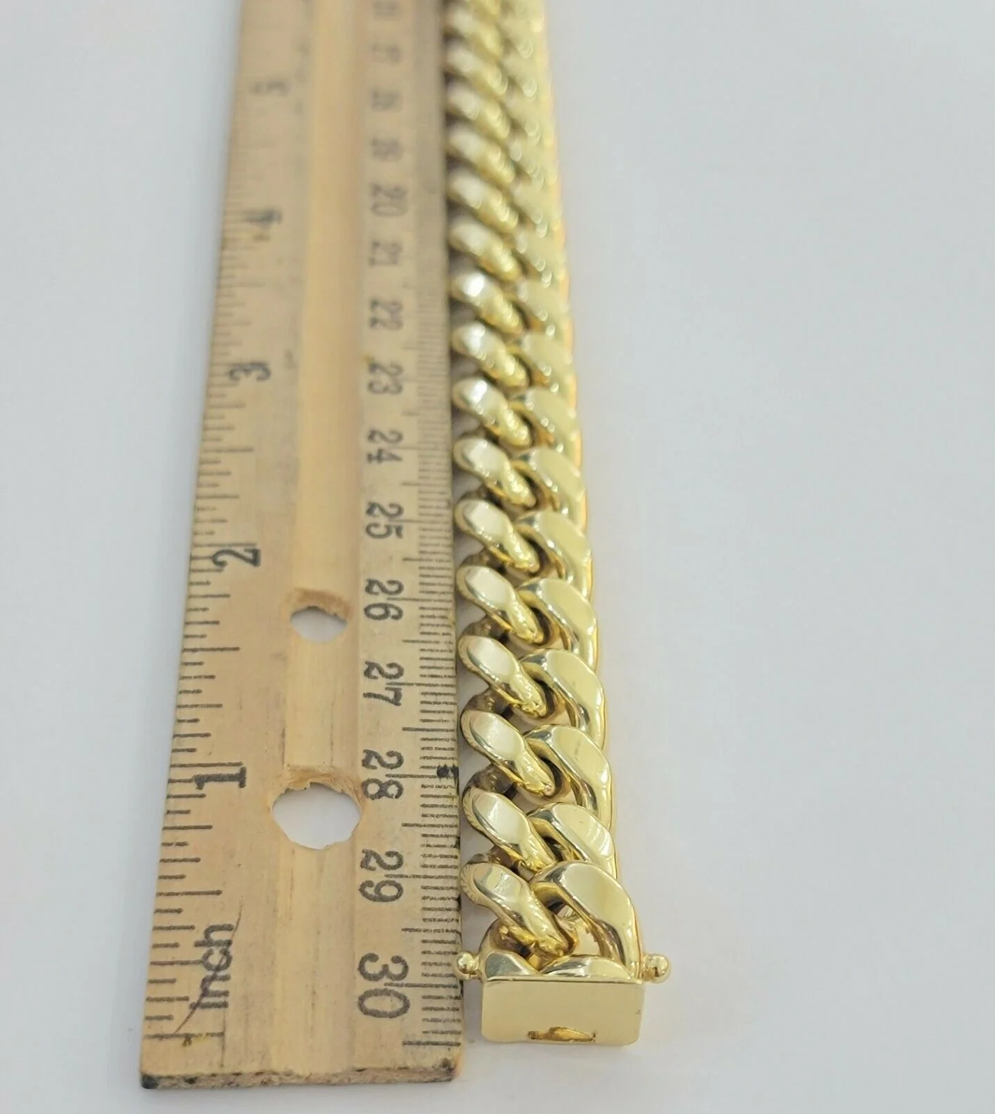 Mens REAL 10k Gold Miami Cuban Bracelet 9" 13mm 10 kt Yellow Gold Strong Links - Image 2
