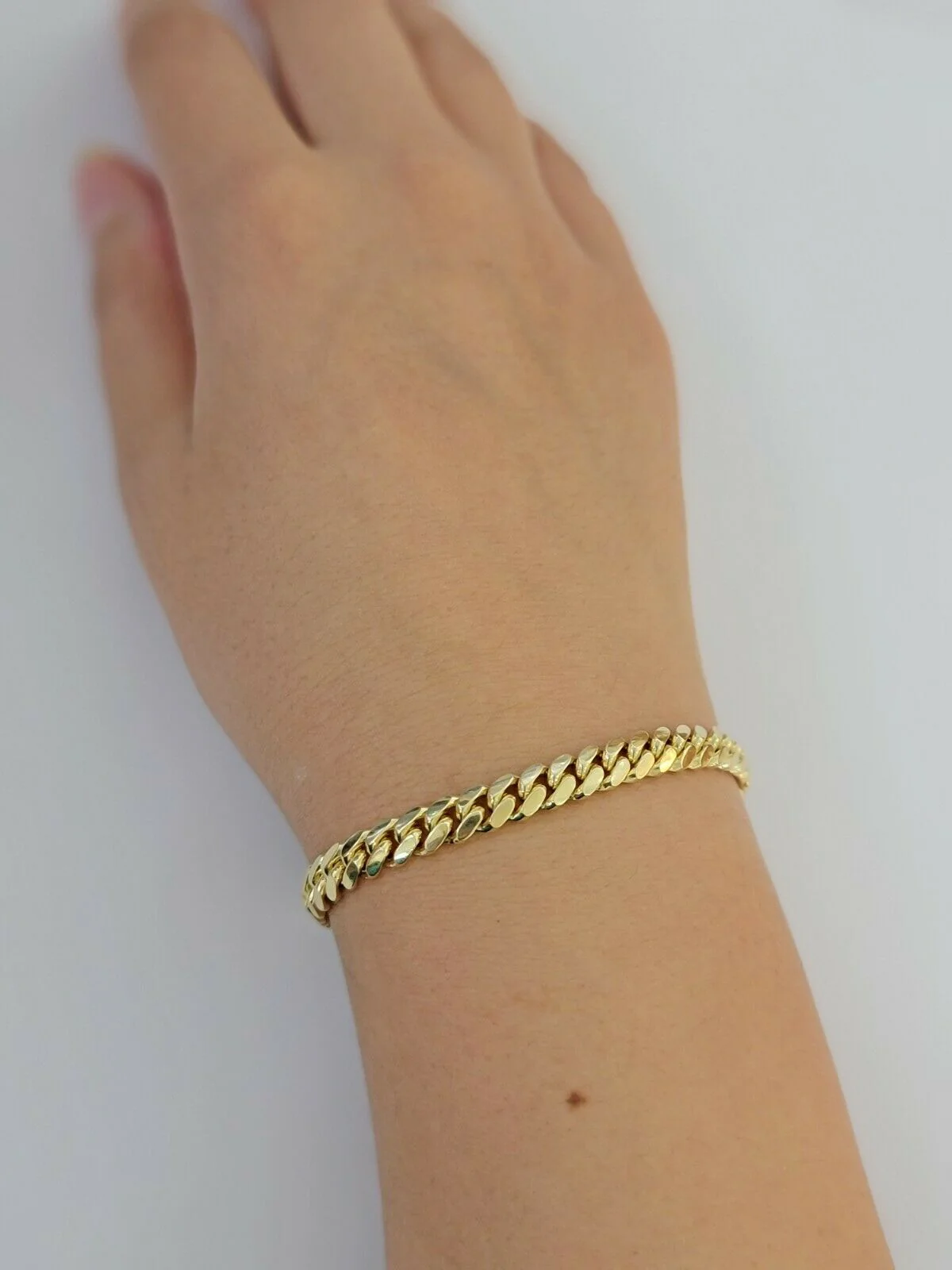 Mens REAL 14k Gold Miami Cuban Bracelet 7.5" 6mm 14 kt Yellow Gold Solid links - Image 7