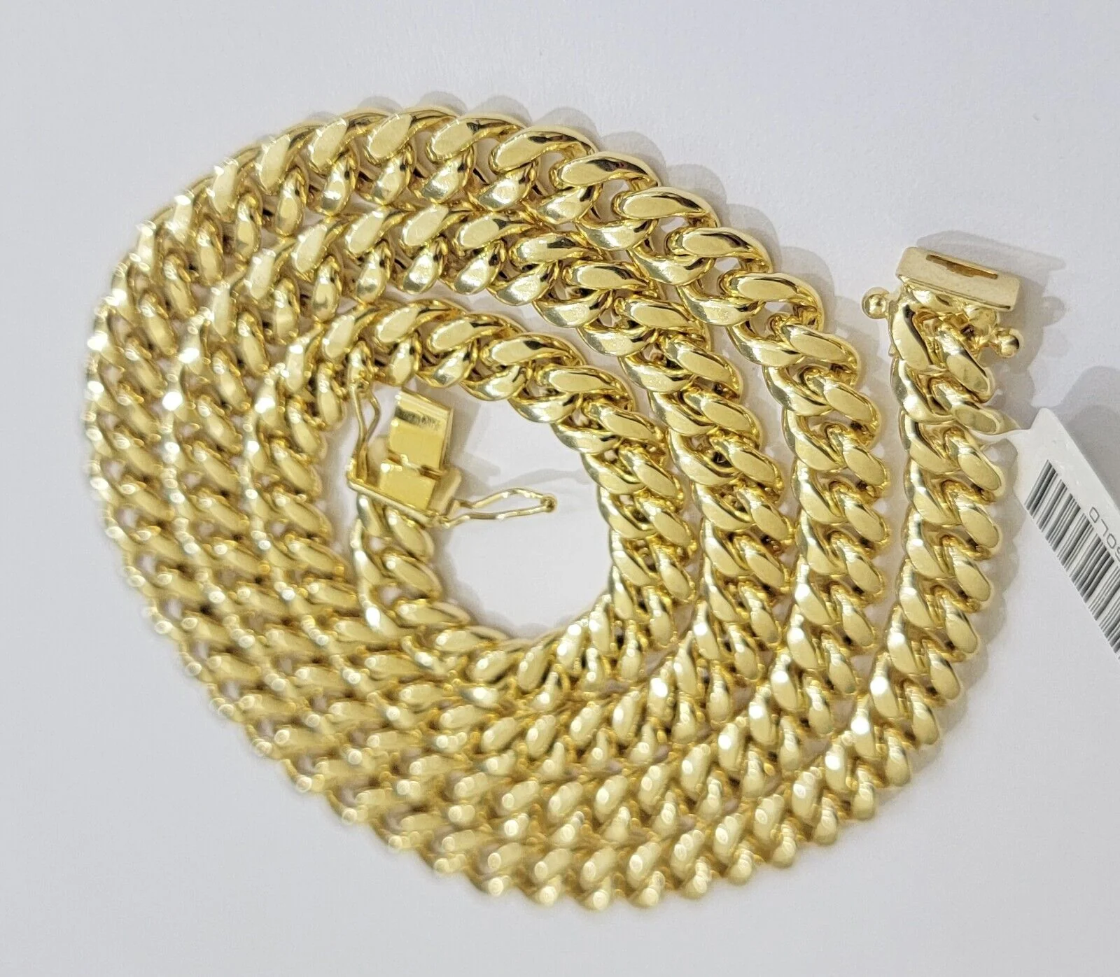 Miami Cuban Link Chain 18 Inch Necklace REAL 10k Yellow Gold 8mm Mens Women 10KT - Image 4