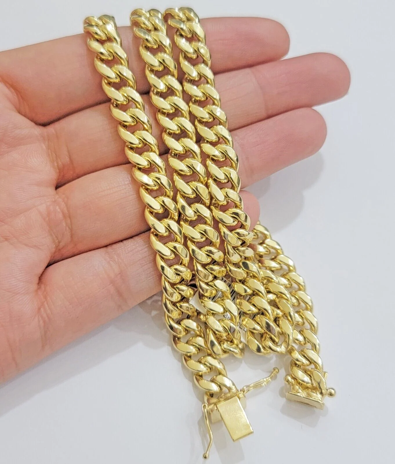 Miami Cuban Link Chain 28 Inch Necklace REAL 10k Yellow Gold 8mm Mens Women 10KT - Image 7