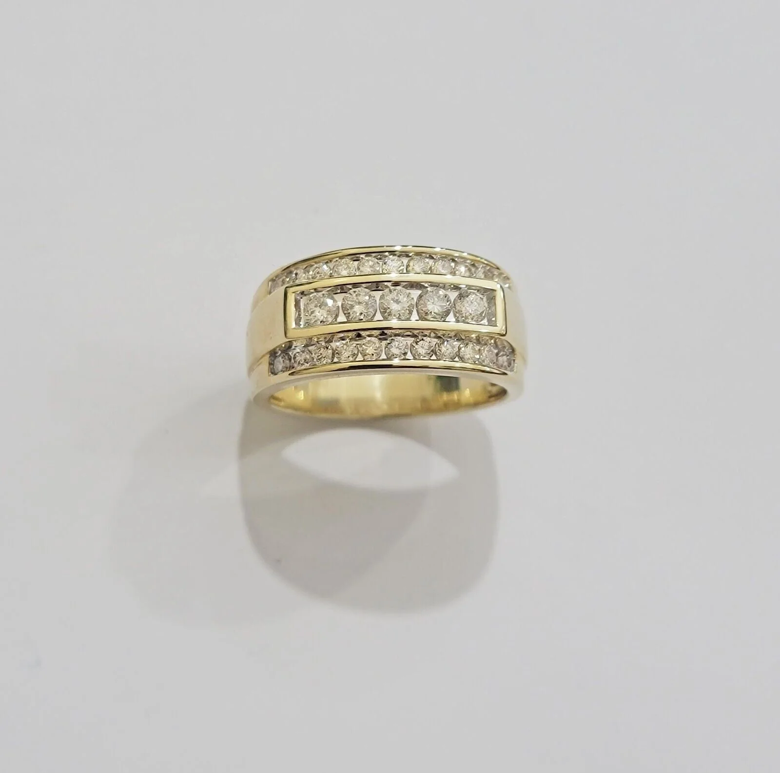 Real 10k 1CT Diamond Ring Men Band Natural Diamonds and Genuine 10kt Yellow Gold - Image 14