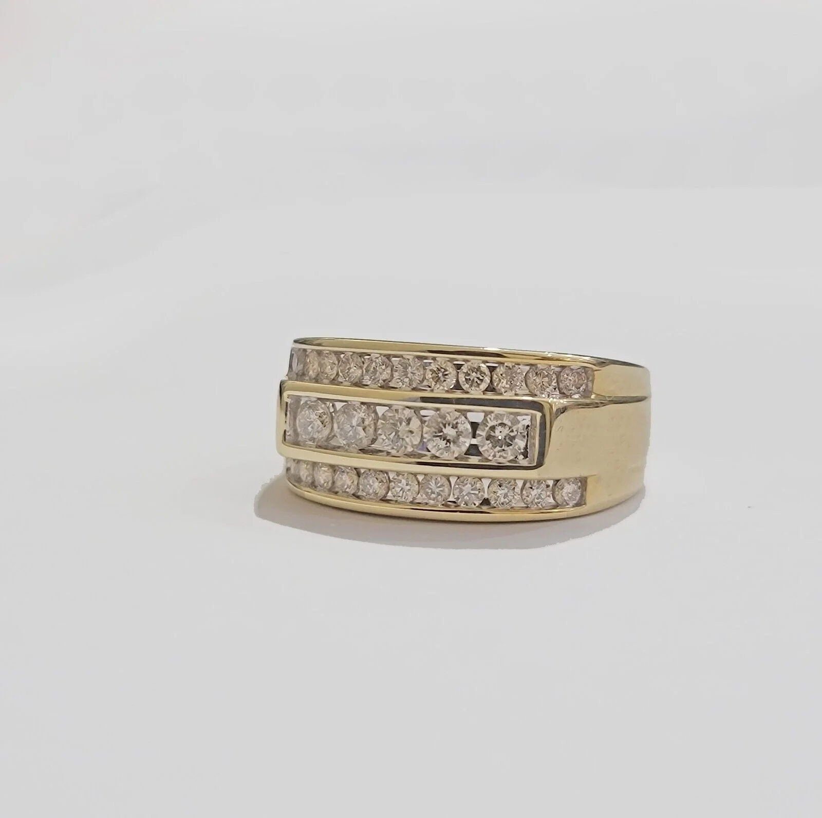 Real 10k 1CT Diamond Ring Men Band Natural Diamonds and Genuine 10kt Yellow Gold - Image 7