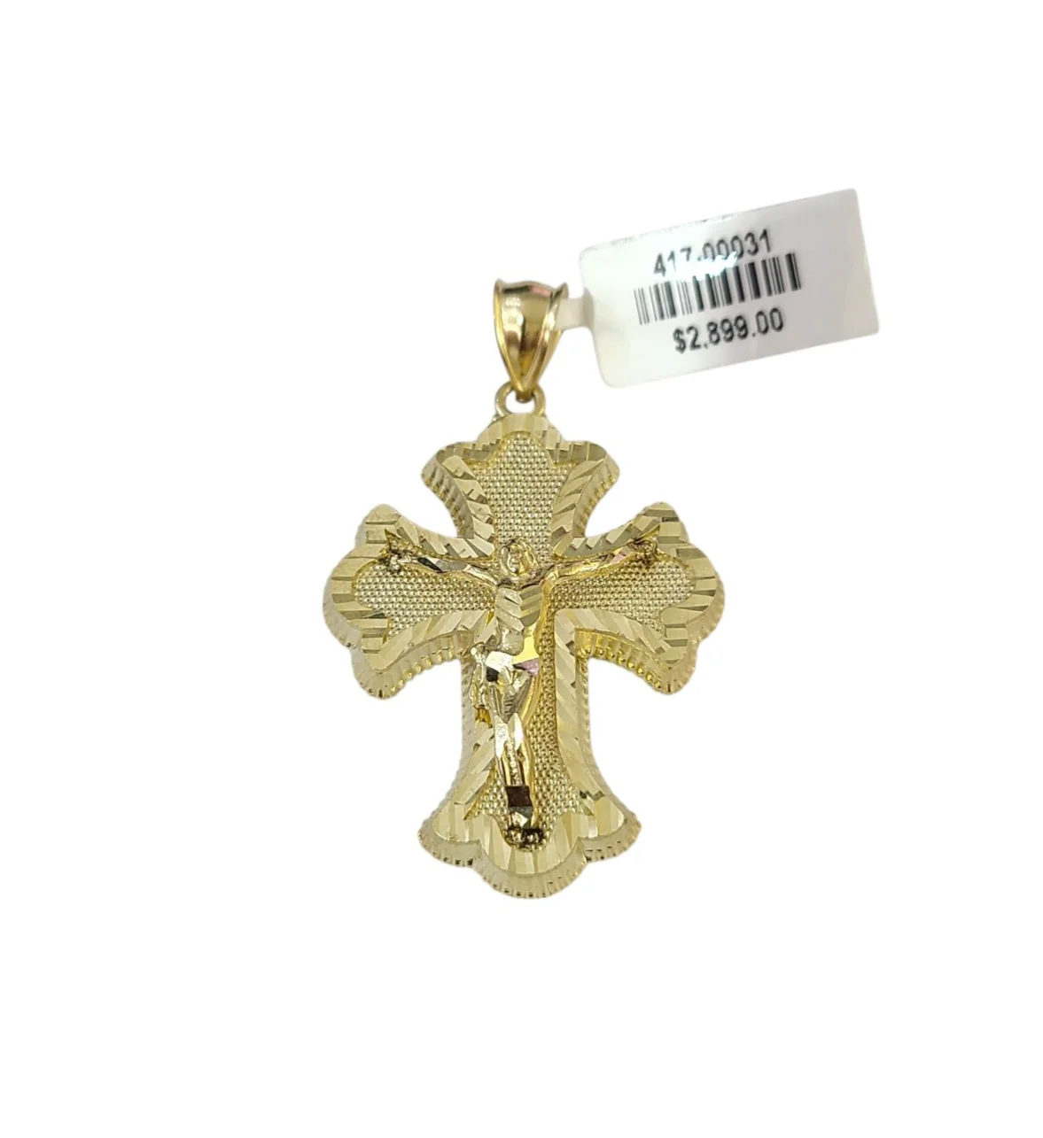 Real 10k Charm Pendant Christ Cross Crucifix Yellow Gold 10KT