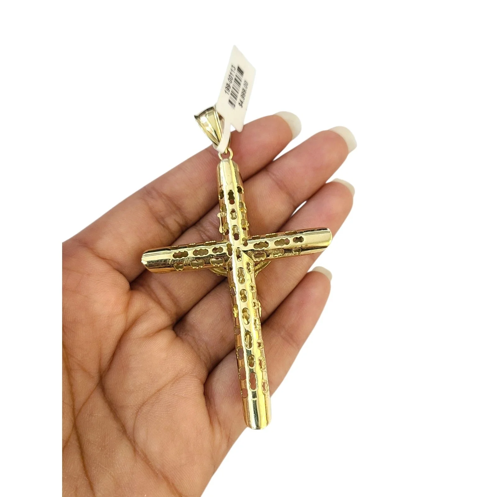 Real 10k Charm Pendant Christ Cross INRI Yellow Gold 10KT - Image 5