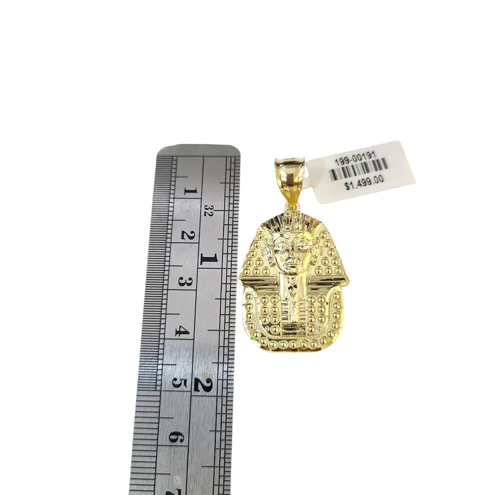 Real 10k Charm Pendant Pharaoh Egyptian Yellow Gold 10KT - Image 2