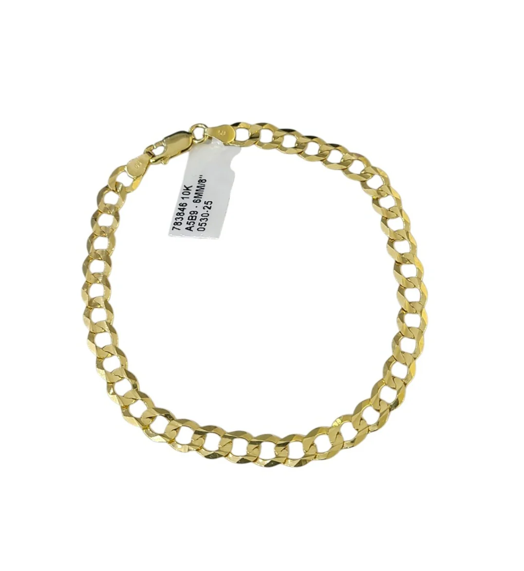 Real 10k Cuban Curb Bracelet Yellow Gold Solid 8 Inch 6mm 10kt Bracelet - Image 5