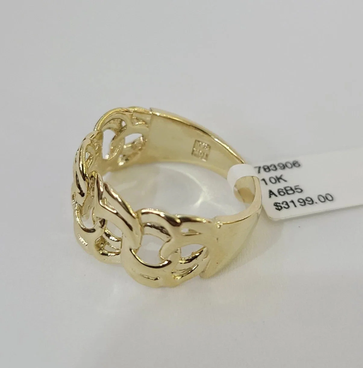 Real 10k Cuban Curb Ring Yellow Gold Women Men Genuine 10Kt - Image 3