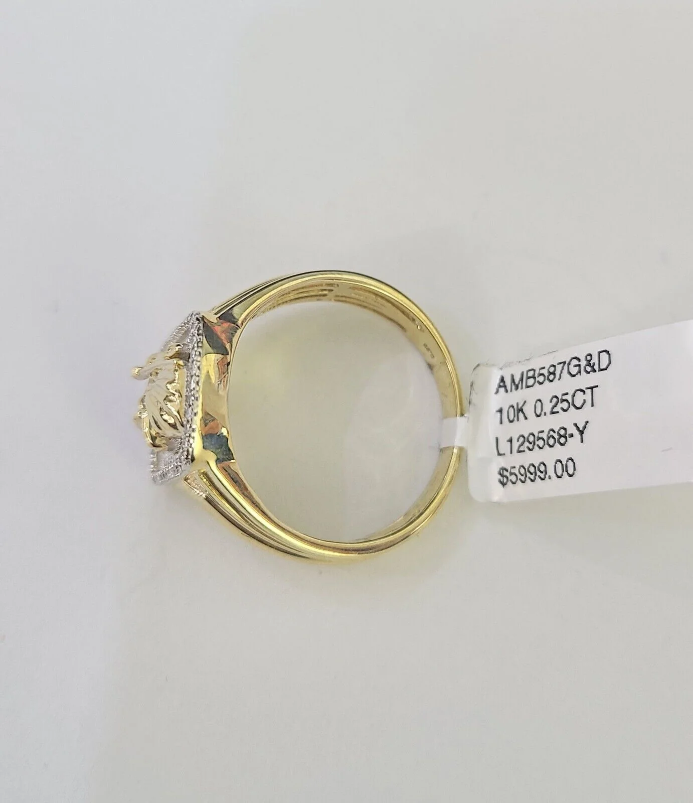Real 10k Diamond Mens Ring Saint Jude Band Yellow Gold Casual Genuine Natural - Image 6