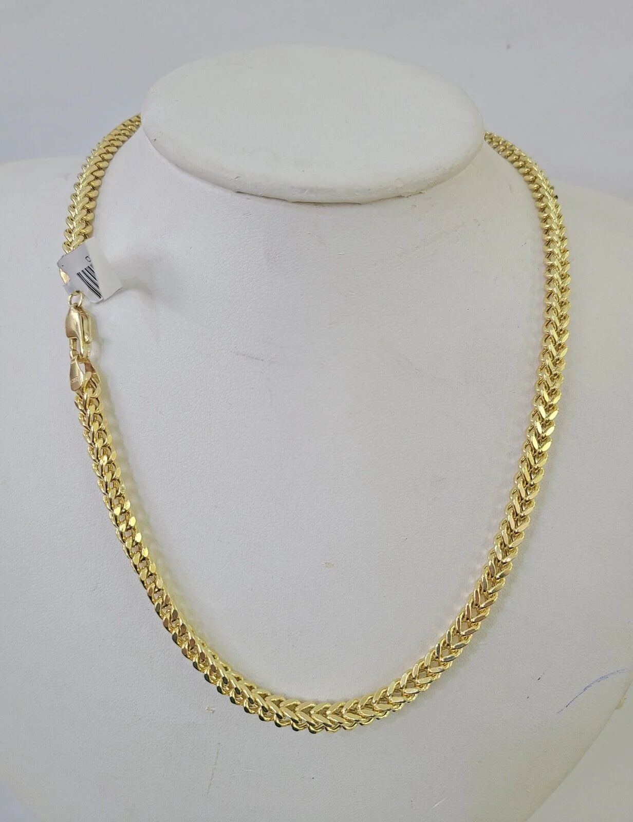 Real 10k Franco Chain Yellow gold 4mm 18inch necklace lobster lock 10kt - Image 2