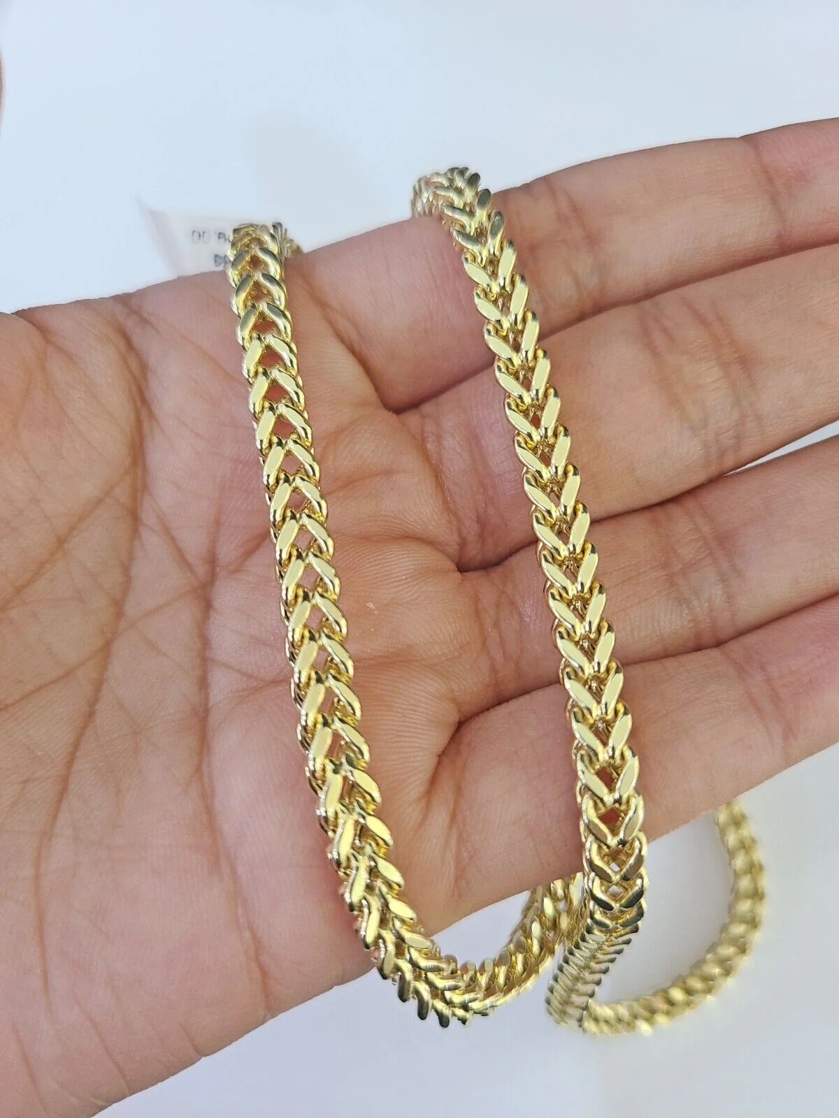 Real 10k Franco Chain Yellow gold 4mm 18inch necklace lobster lock 10kt - Image 3