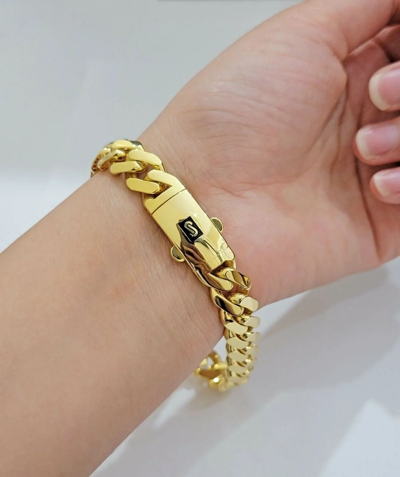 Real 10k Gold 11mm Chain 26" Bracelet 8" SET Cuban Royal Link Necklace MEN'S - Image 11