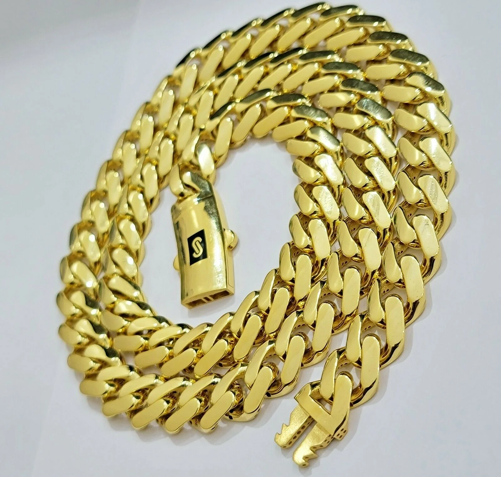 Real 10k Gold 11mm Chain 26" Bracelet 8" SET Cuban Royal Link Necklace MEN'S - Image 12
