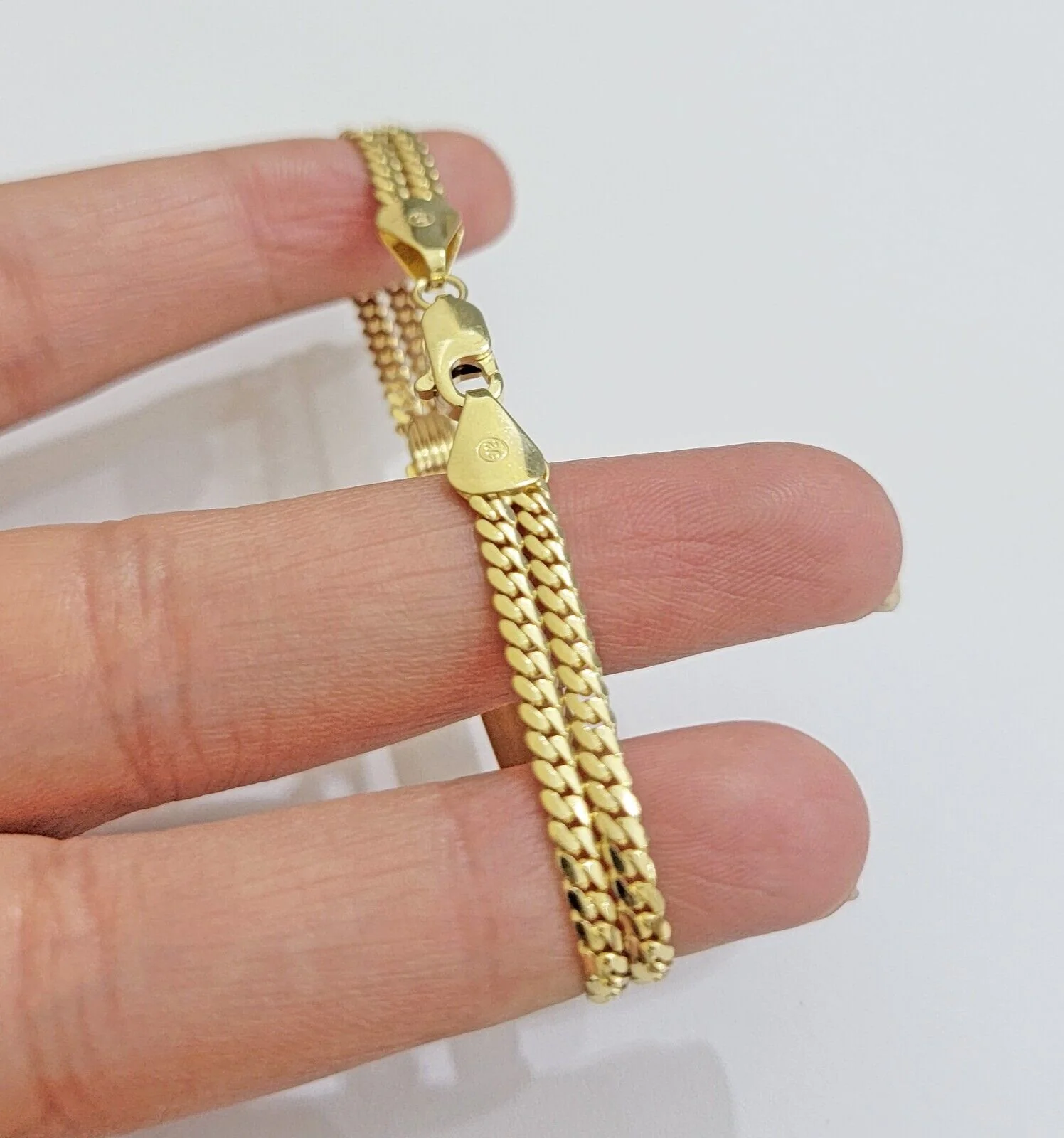 REAL 10k Gold Baby Bracelet ID Miami Cuban Link 5mm 6 Inch Kids SOLID , STRONG - Image 6