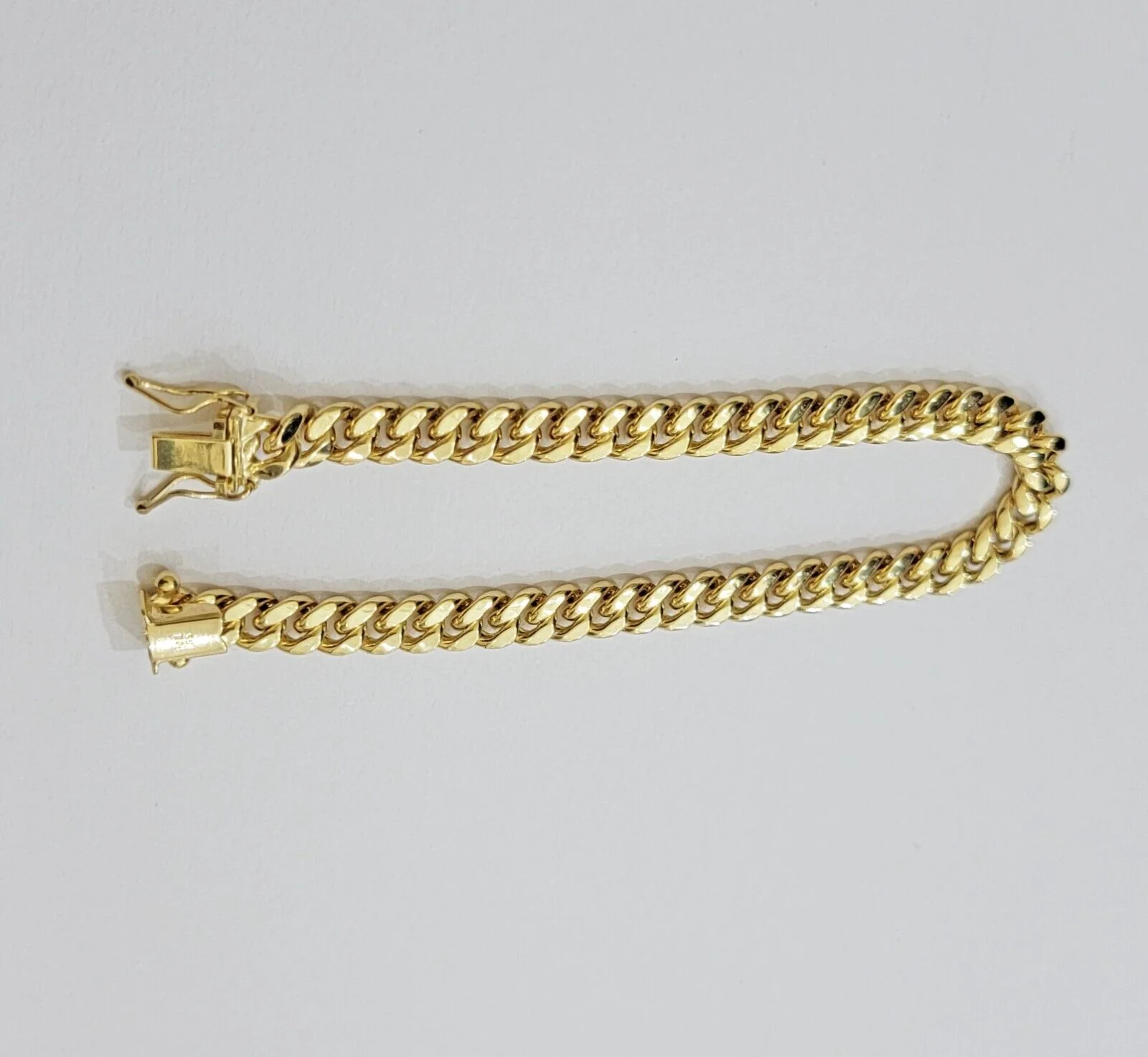 Real 10k Gold Bracelet 7 Inch 6mm Miami Cuban Link 10kt Yellow Gold For Women - Image 8