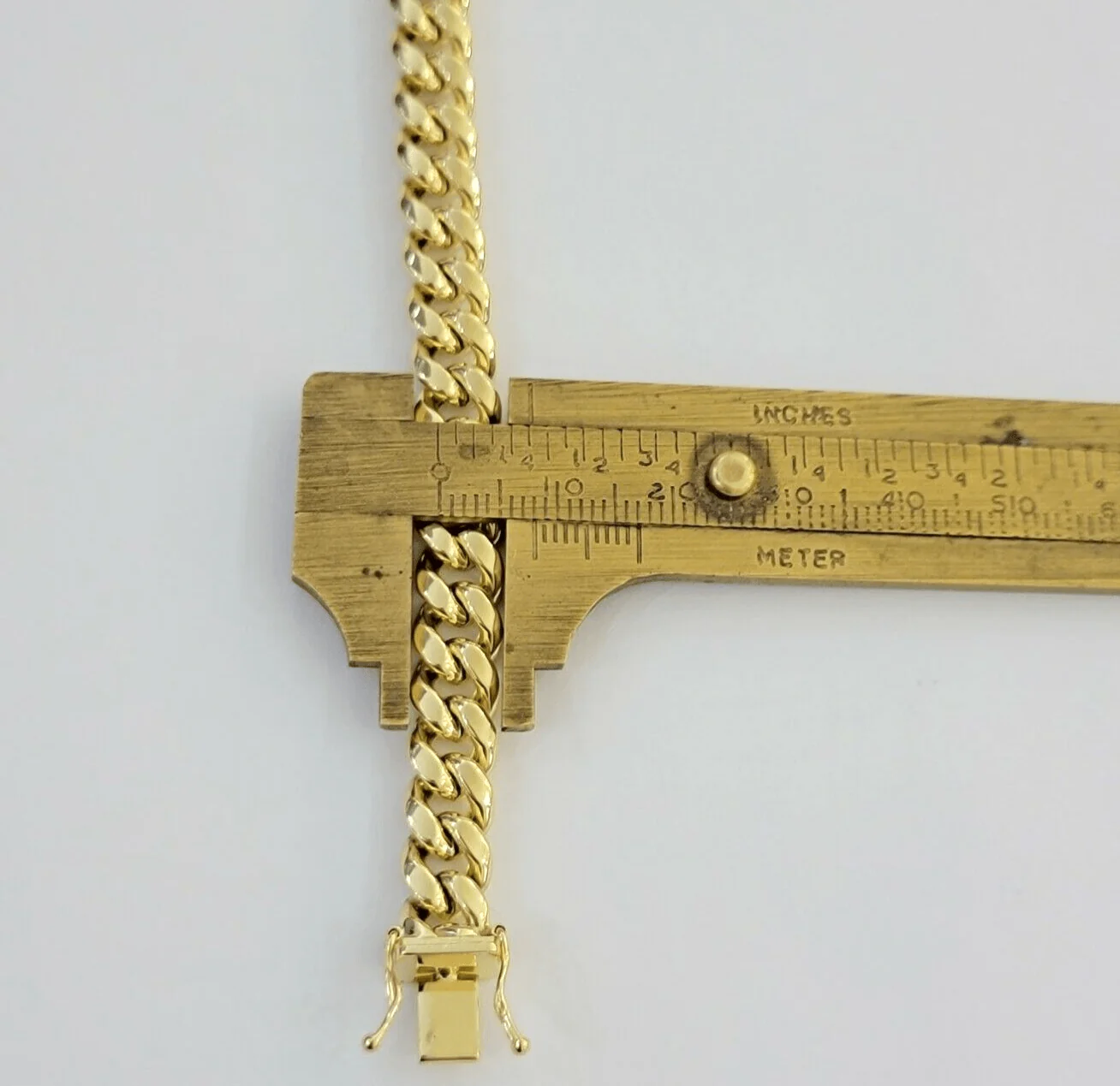 Real 10k Gold Bracelet 9 inch 8mm Miami Cuban Link Box Clasp Strong 10kt , Men's - Image 6