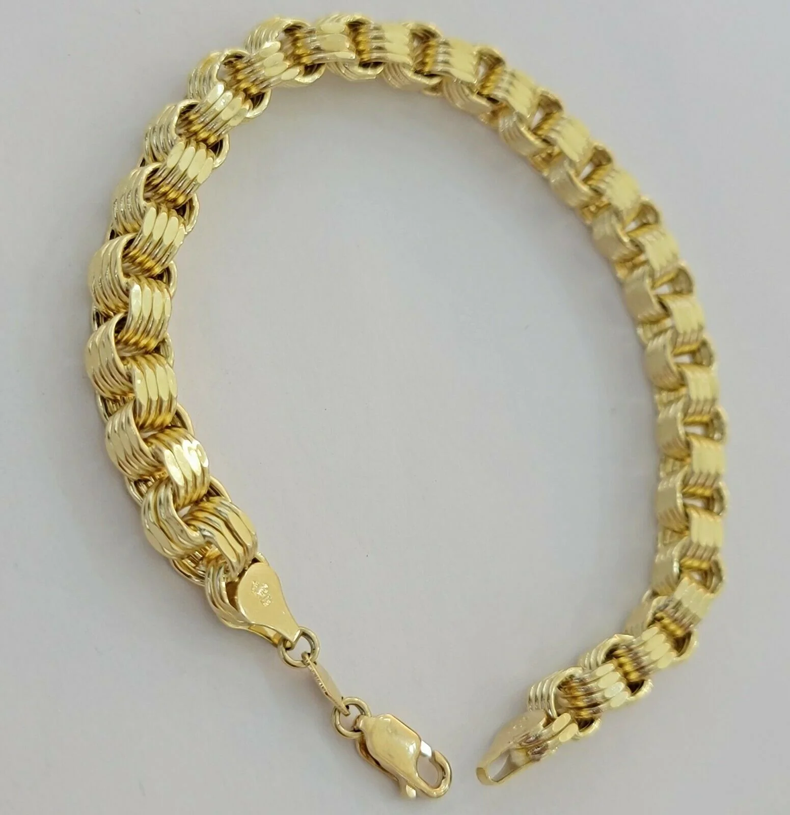 REAL 10k Gold Bracelet Byzantine Box 8" 6mm 10 kt Yellow Gold Men's Genuine 10kt - Image 2