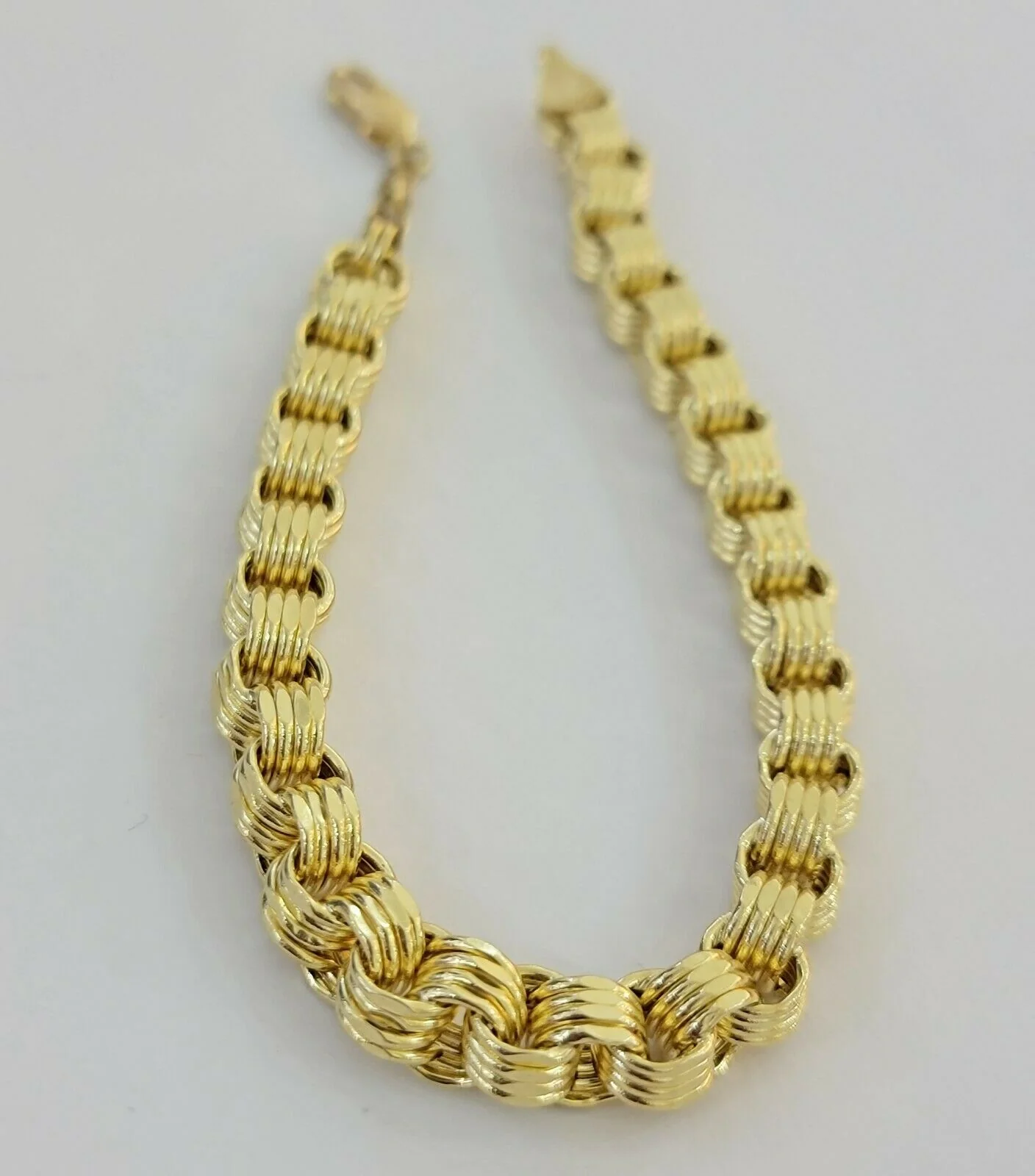 REAL 10k Gold Bracelet Byzantine Box 8" 6mm 10 kt Yellow Gold Men's Genuine 10kt - Image 4