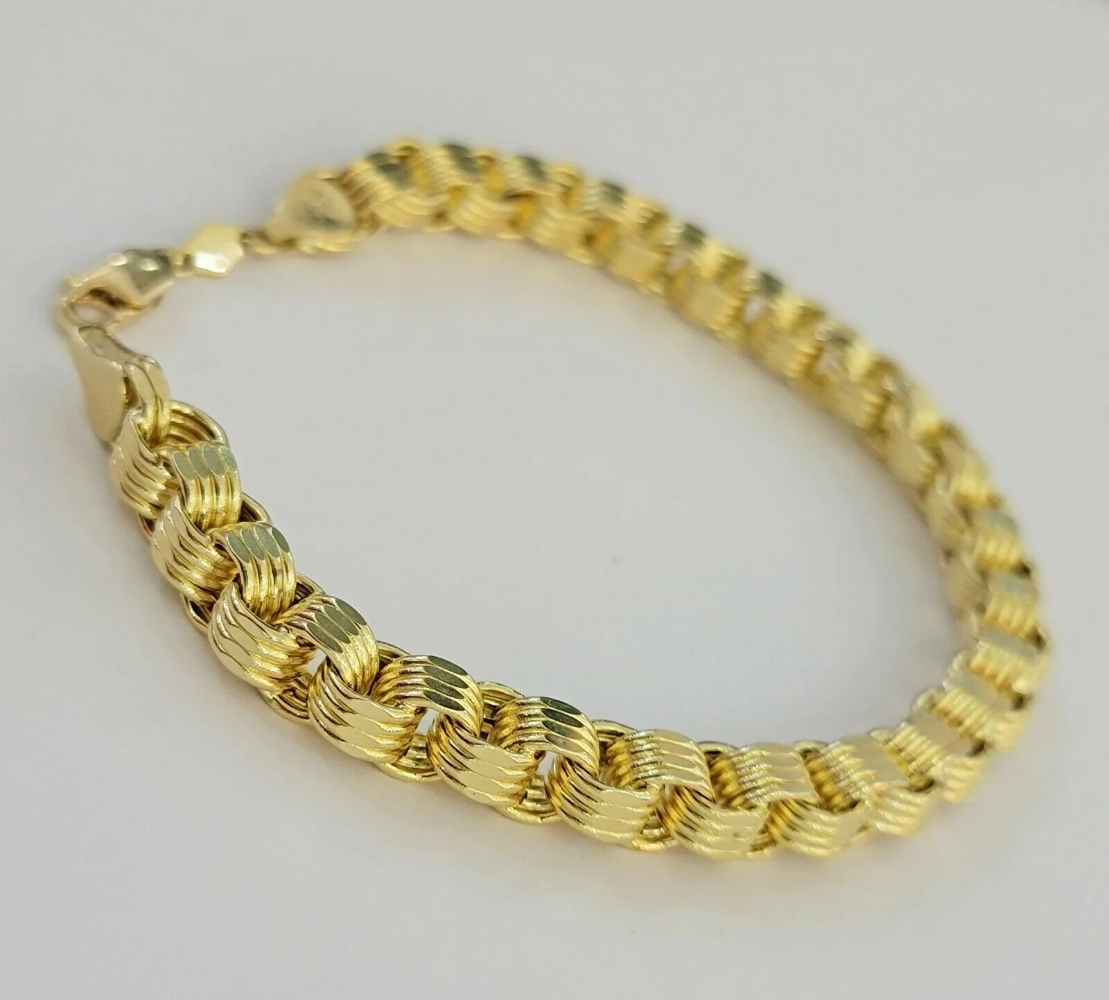REAL 10k Gold Bracelet Byzantine Box 8" 6mm 10 kt Yellow Gold Men's Genuine 10kt - Image 5
