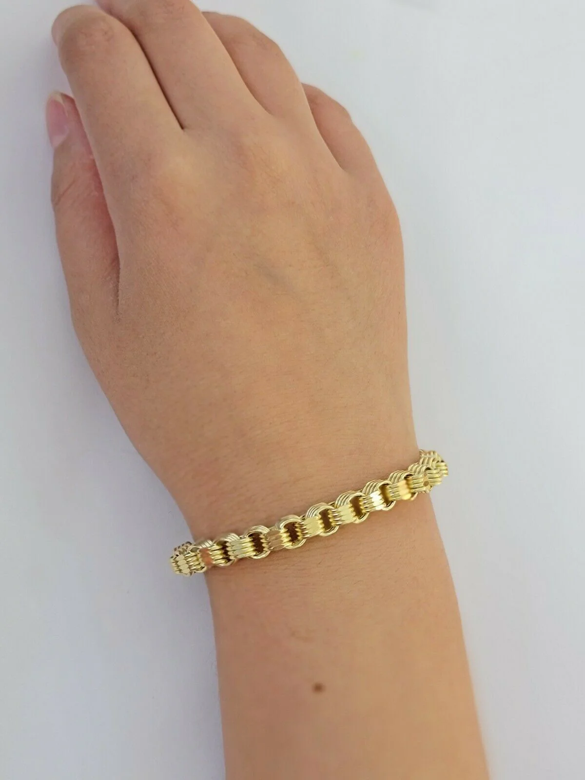 REAL 10k Gold Bracelet Byzantine Box 8" 6mm 10 kt Yellow Gold Men's Genuine 10kt - Image 7