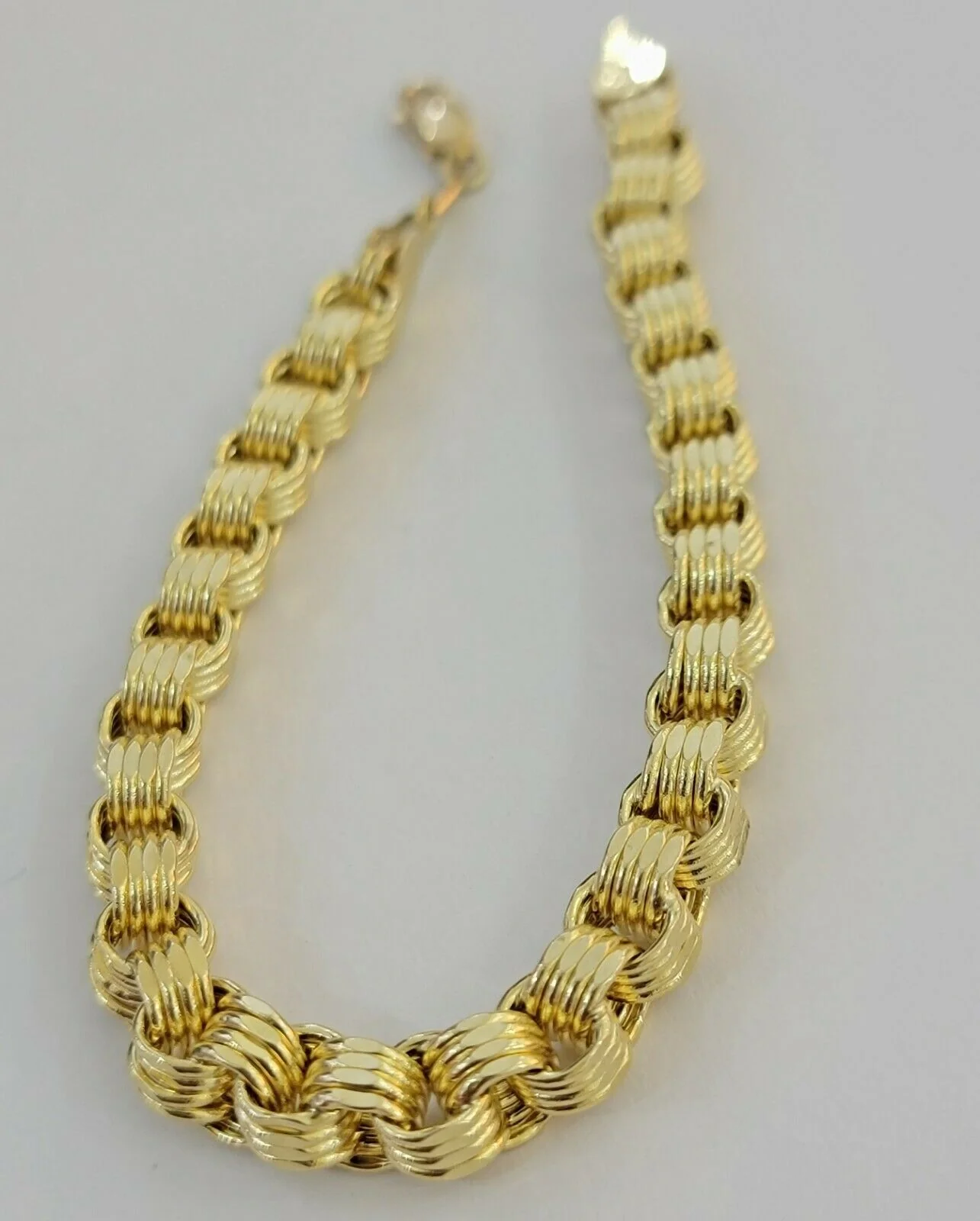 REAL 10k Gold Bracelet Byzantine Box 9" 6mm 10 kt Yellow Gold Men's Genuine 10kt - Image 6