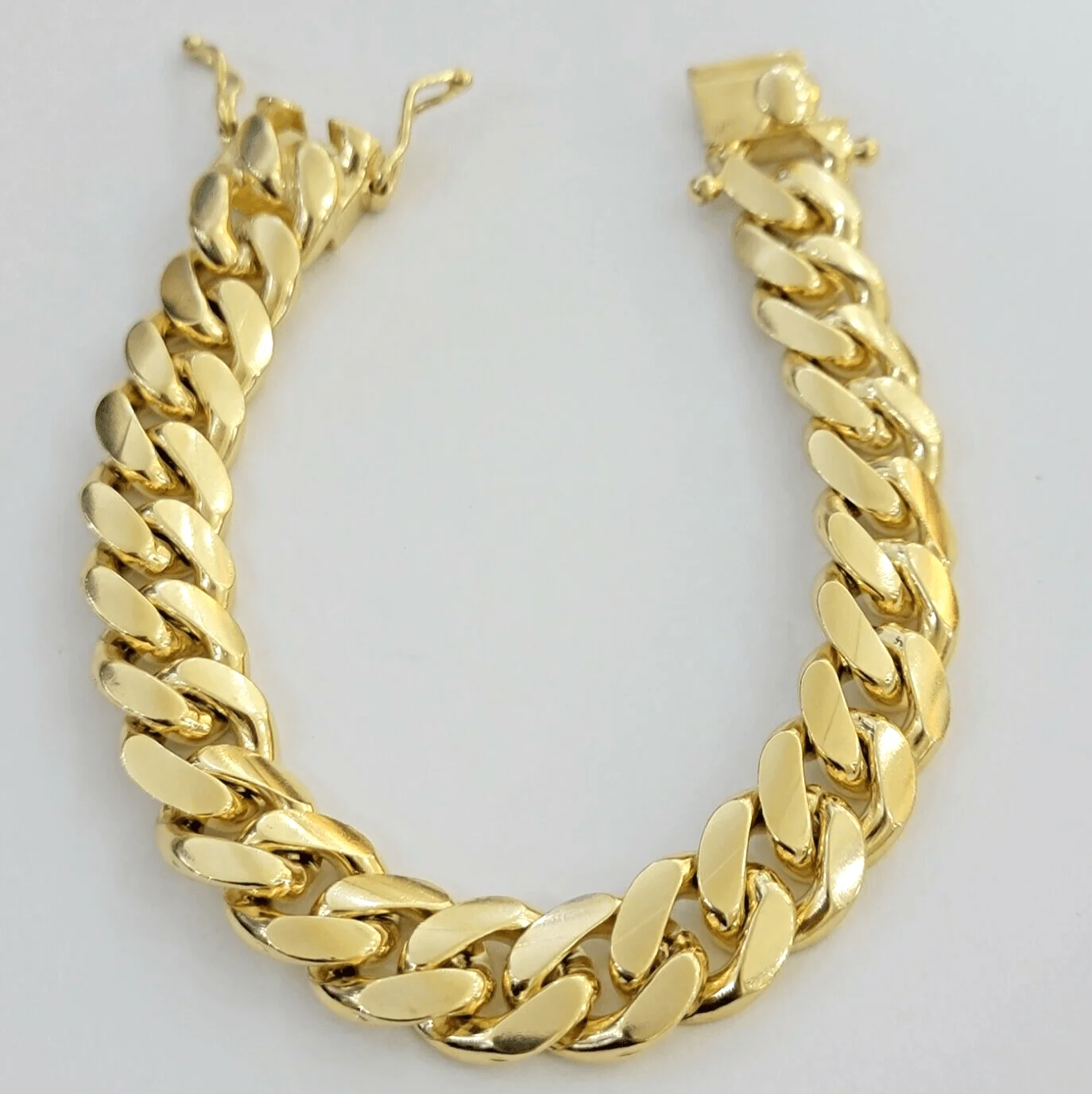 Real 10k Gold Bracelet Mens Miami Cuban Link 9 Inch 13mm Heavy SOLID 10KT , SALE - Image 3
