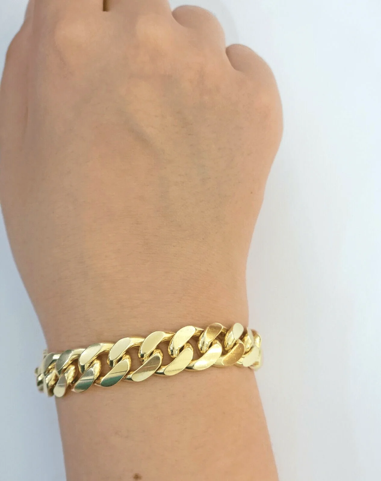 Real 10k Gold Bracelet Mens Miami Cuban Link 9 Inch 13mm Heavy SOLID 10KT , SALE - Image 4