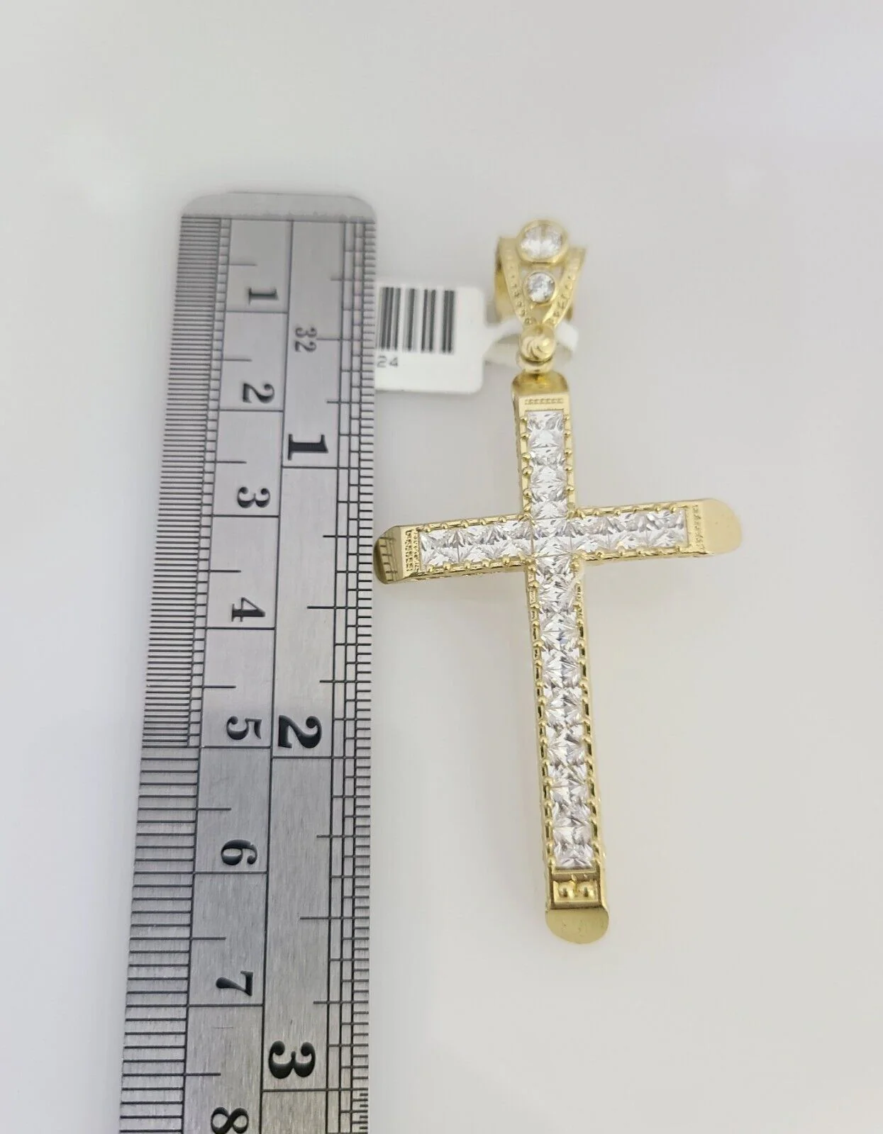 Real 10k Gold Byzantine Necklace Cross Charm SET Chain 20-30" 3mm Pendant - Image 6