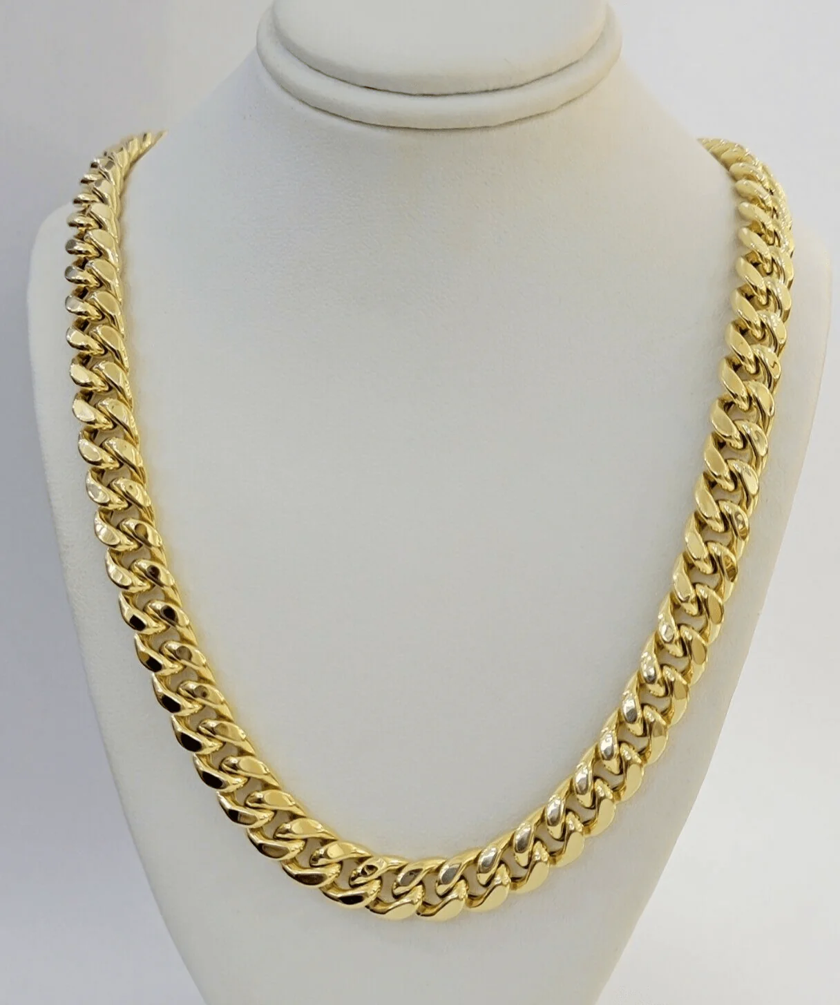 Real 10k Gold Chain 9mm 22 Inch Miami Cuban Link Necklace Strong Mens 10KT Gold - Image 3