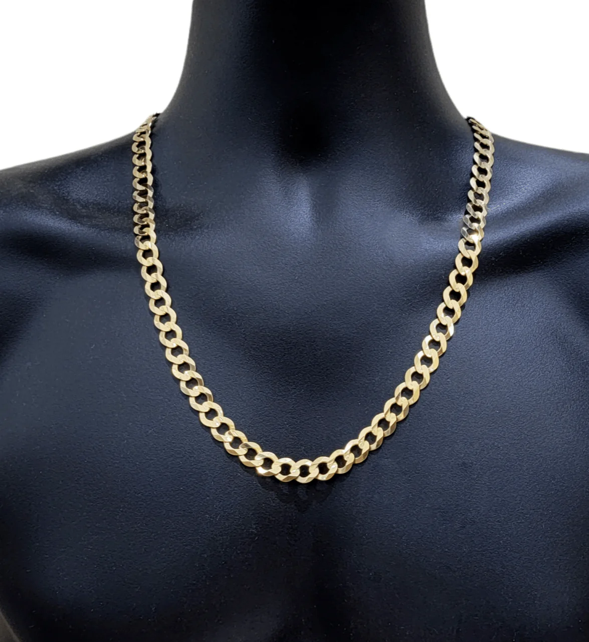 Real 10k Gold Chain Cuban Curb Link 22 Inch 10mm Solid 10kt Yellow Gold Necklace - Image 6