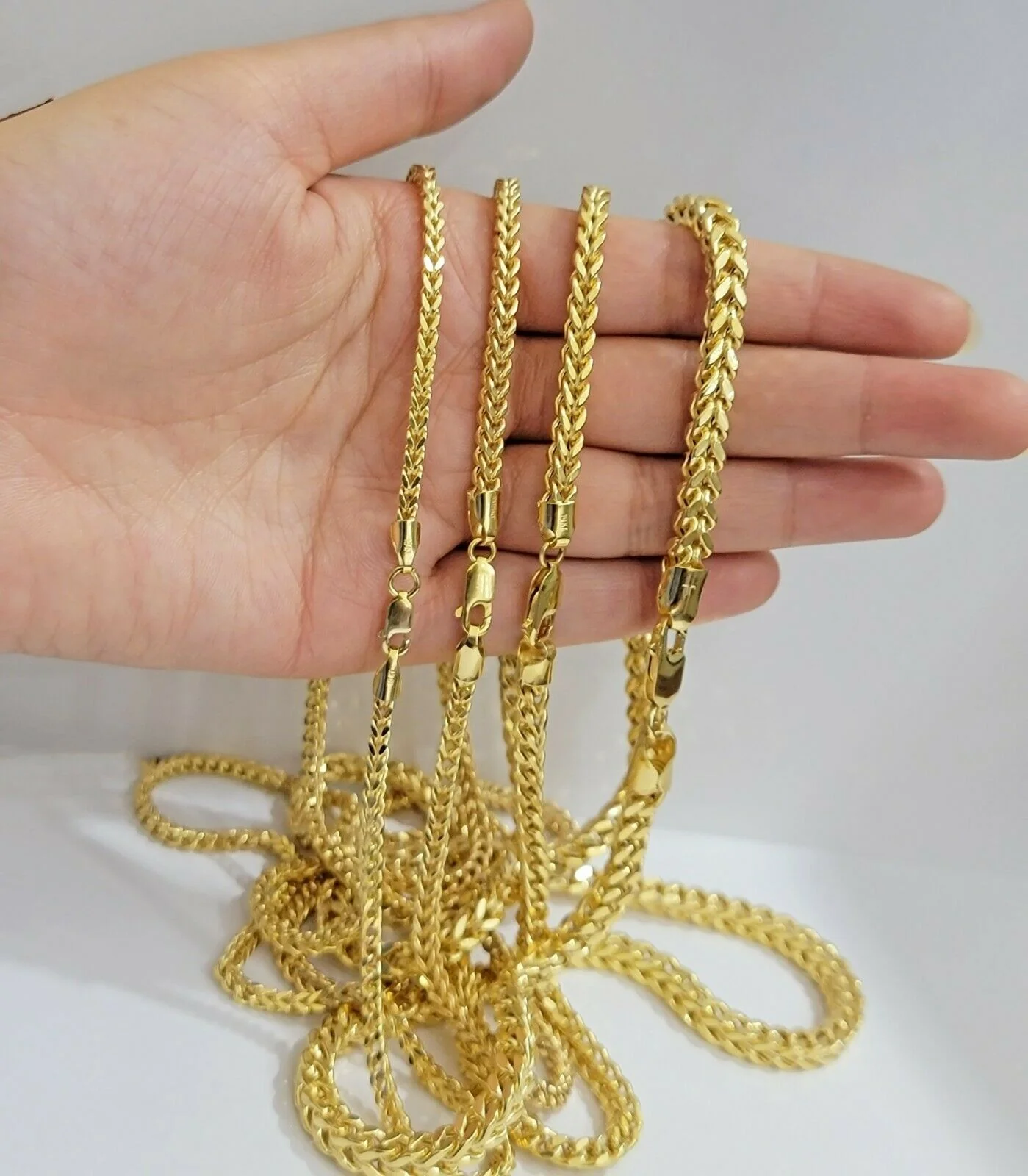 Real 10k Gold Chain Franco Mens Necklace 20"-28" Inch 3mm-5mm 10kt Yellow,STRONG - Image 3