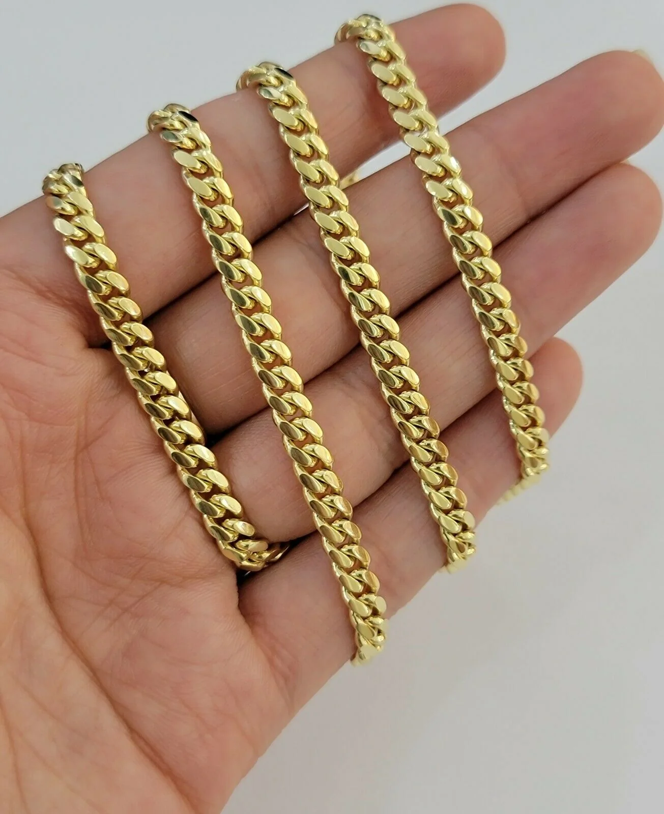 Real 10k Gold Chain Miami Cuban Link 5MM Necklace 18"-24" SOLID 10kt Men Women - Image 5