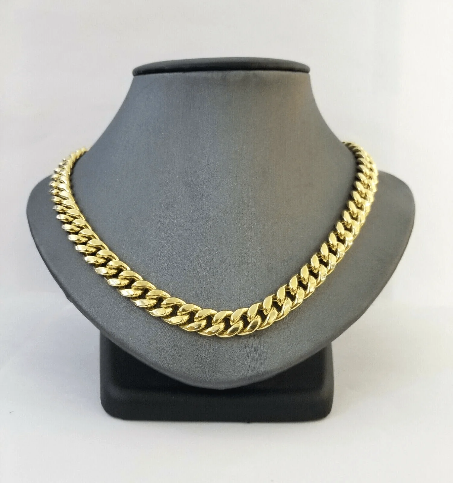 Real 10k Gold Chain Necklace 9mm 28 Inch Miami Cuban Link Strong Men's 10KT Gold - Image 6