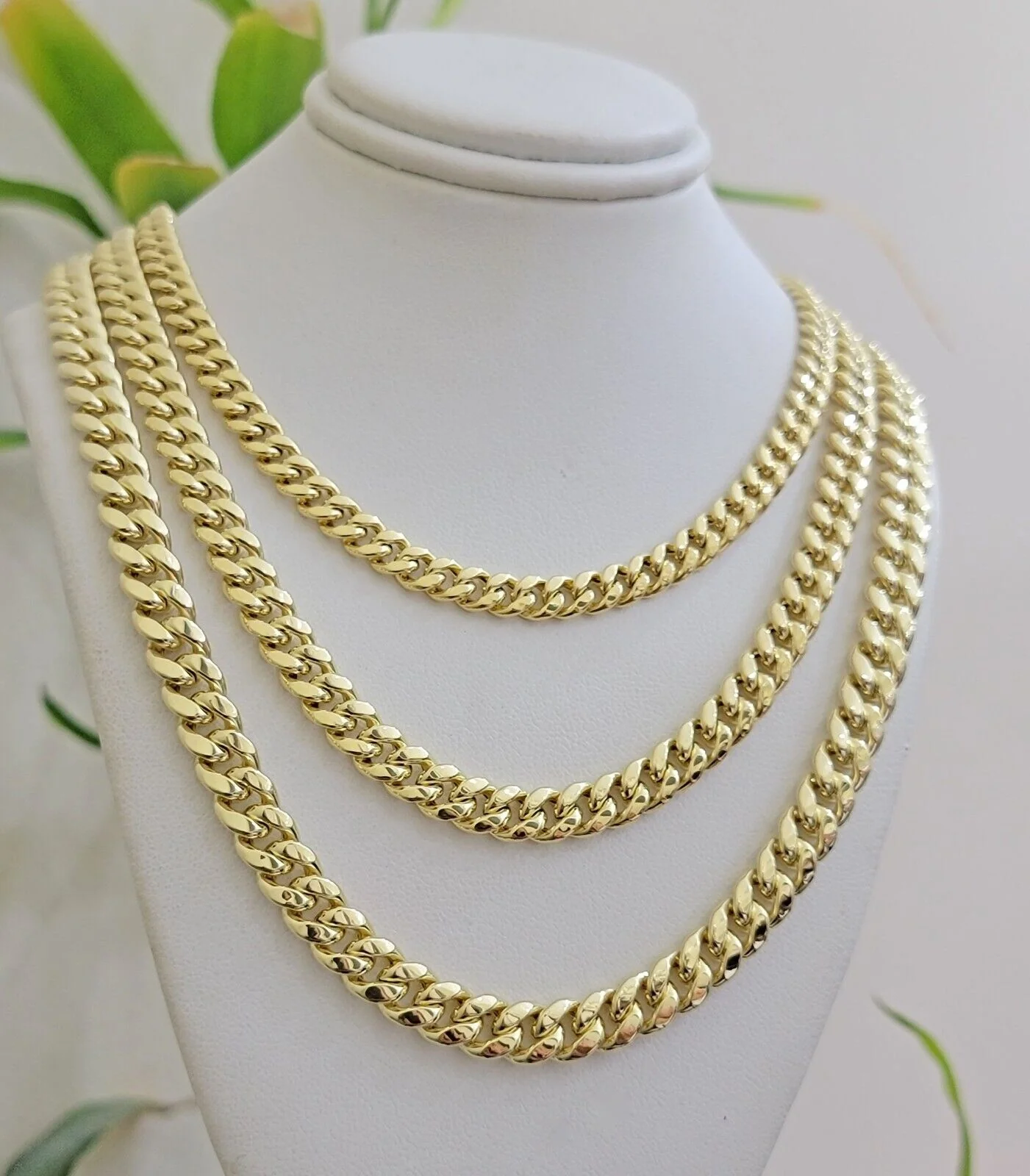 Real 10k Gold Chain Necklace Miami Cuban Link 20 - 30 Inch Men's 10KT 7mm - Image 12
