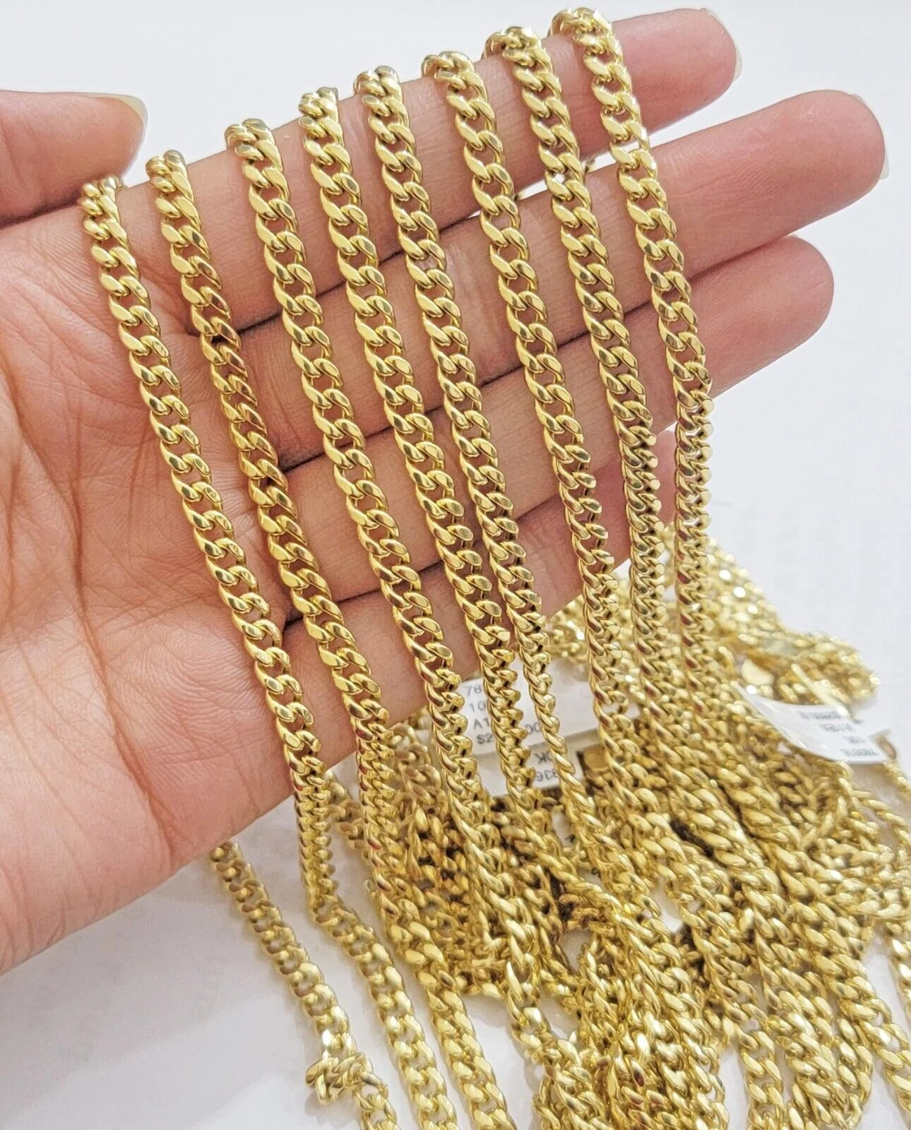 Real 10k Gold chain Necklace Miami Cuban Link 5mm 16"-28" 10kt Yellow Men Women - Image 9