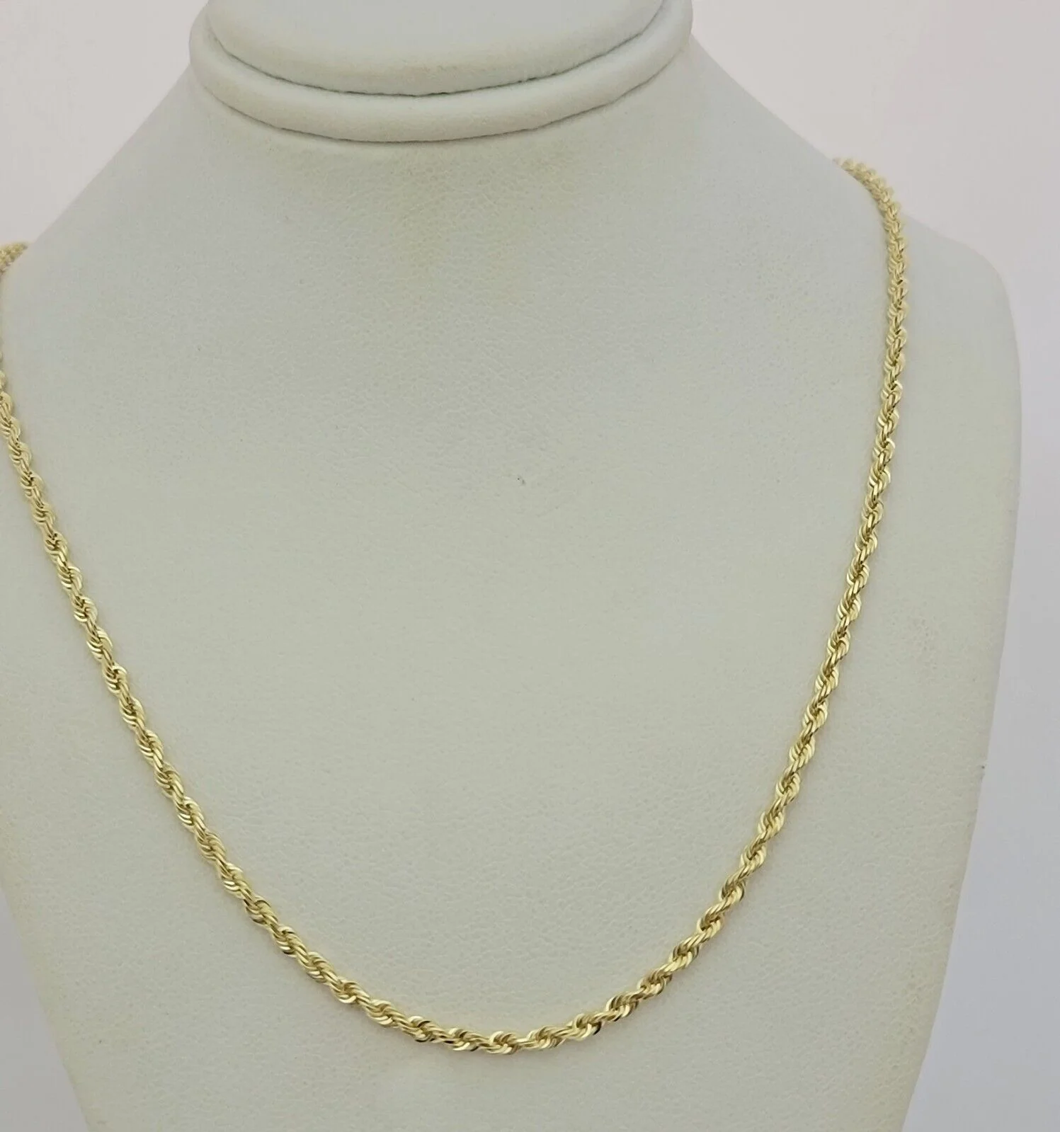 Real 10k Gold Chain Necklace Rope 22 Inch 2.5mm Diamond Cut Solid 10kt Men Women - Image 5