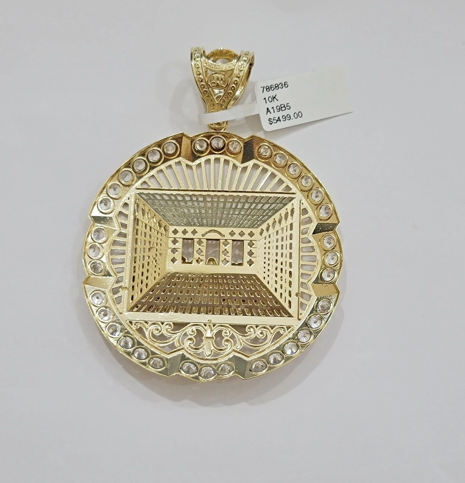 Real 10k Gold Charm Last Supper Pendant 10kt Yellow Gold With Stones Mens, Jesus - Image 14
