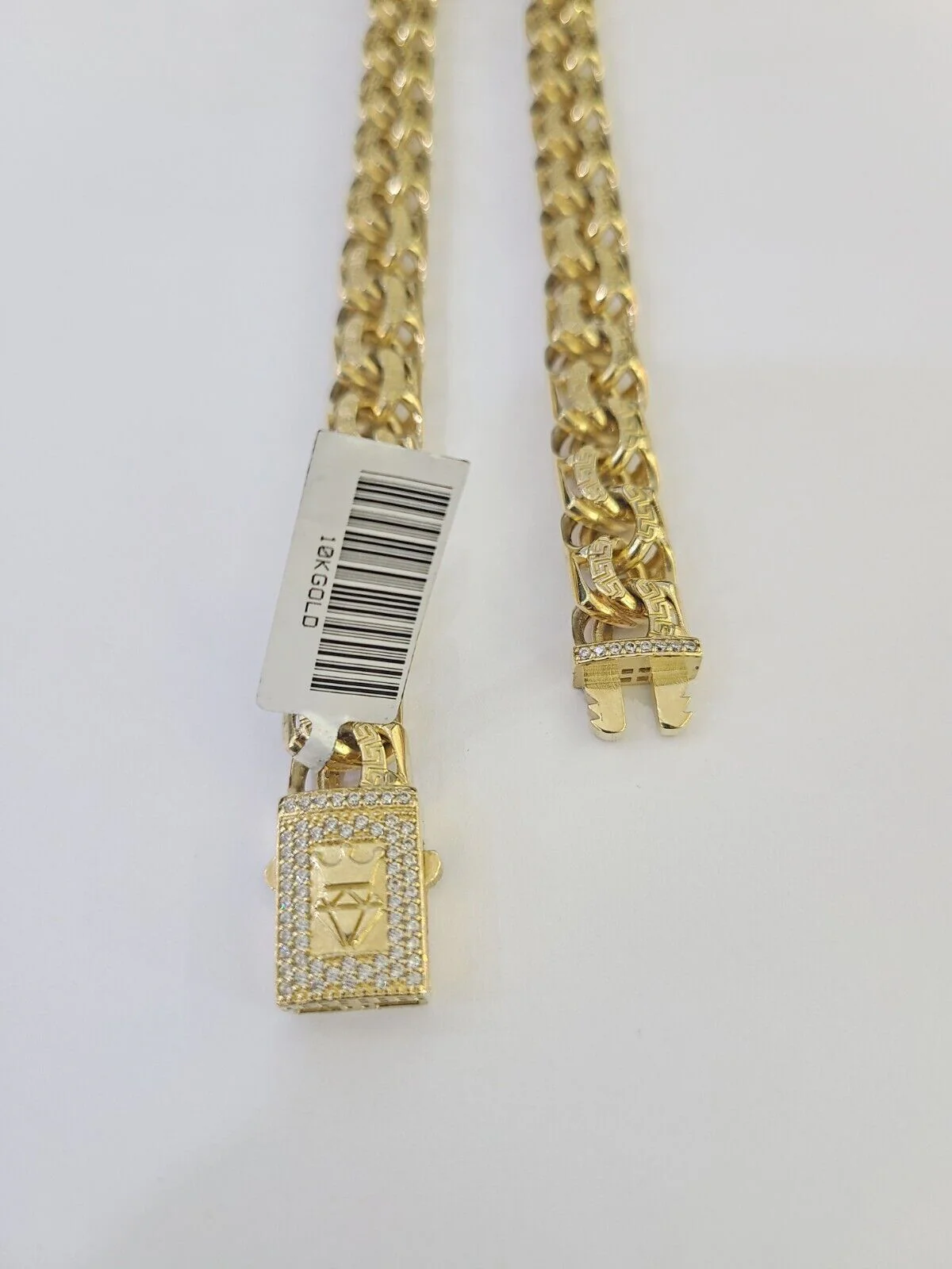 Real 10k Gold Chino ID Chain 9mm 24Inch Yellow Necklace Real gold - Image 3