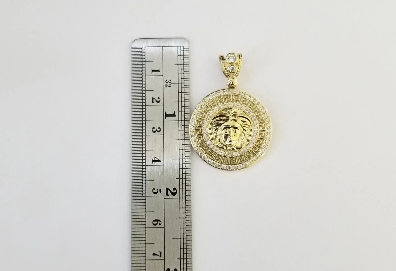 Real 10k Gold Circular Charm 10kt Yellow Gold Pendant Men Women - Image 8