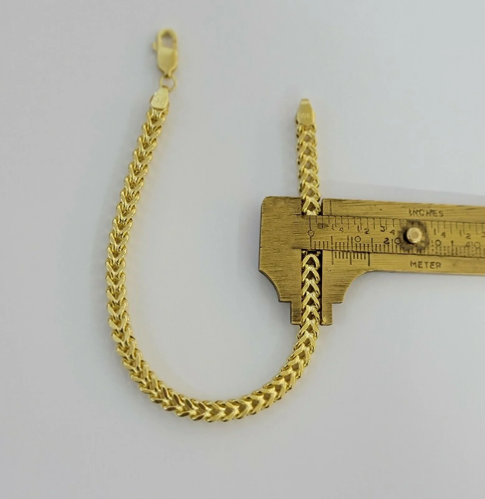 Real 10k Gold Franco Bracelet 8" 5mm 10kt Yellow Gold Authentic 10kt MEN STRONG - Image 2
