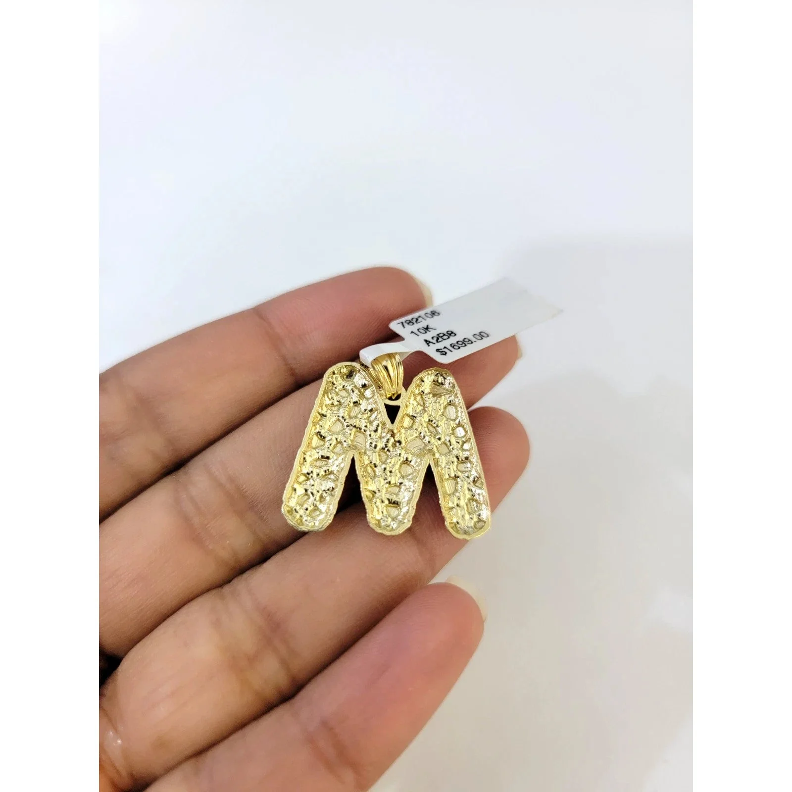 Real 10k Gold Franco Chain 2.5mm 16"-26" M Initial Charm Pendant Necklace SET - Image 7