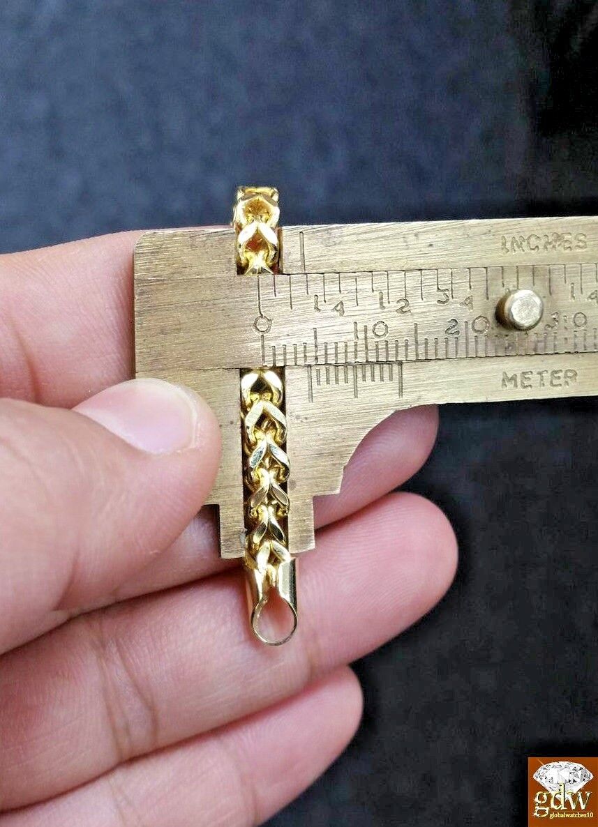 Real 10k Gold Franco Chain 28" Necklace & Bracelet 7.5"-9" 4mm SET STRONG 10kt - Image 4