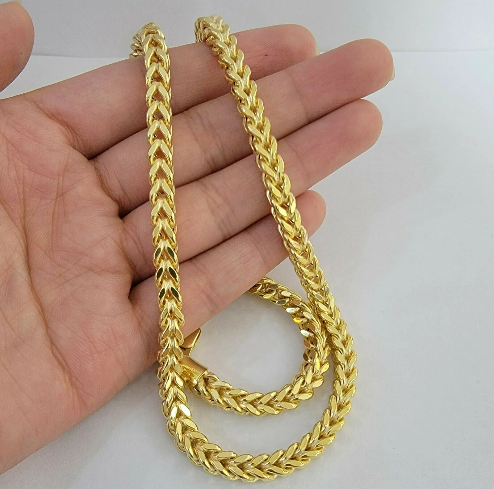 Real 10k Gold Franco Chain 7mm Necklace 24" Inch 10kt Thick & Strong For Men's - Image 6