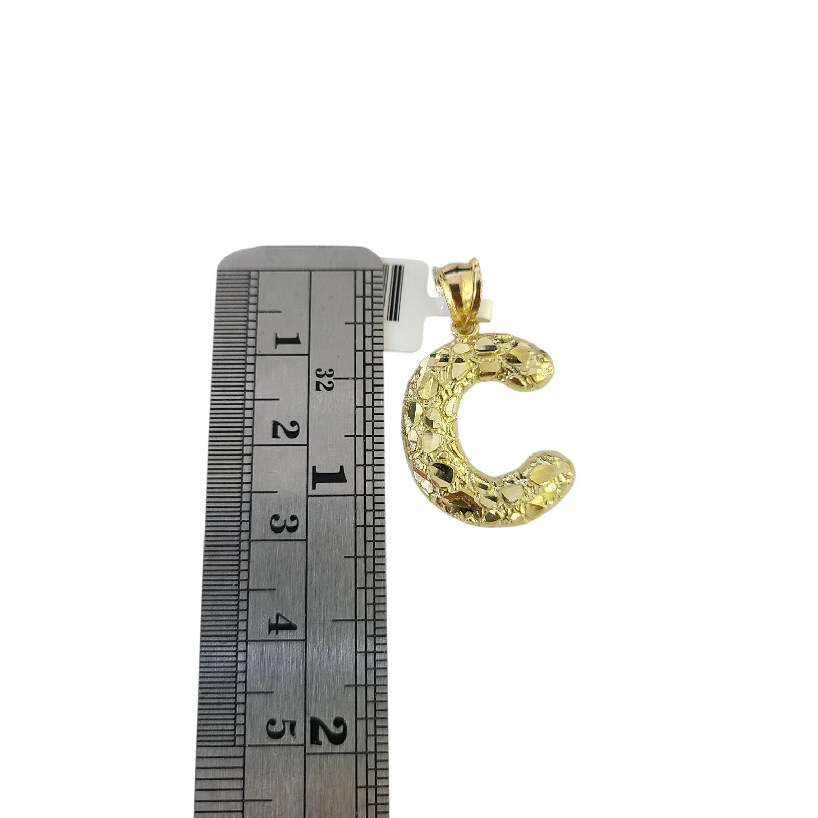 Real 10k Gold Franco Chain C Initial Charm Pendant Necklace SET 2.5mm 16"-26" - Image 7